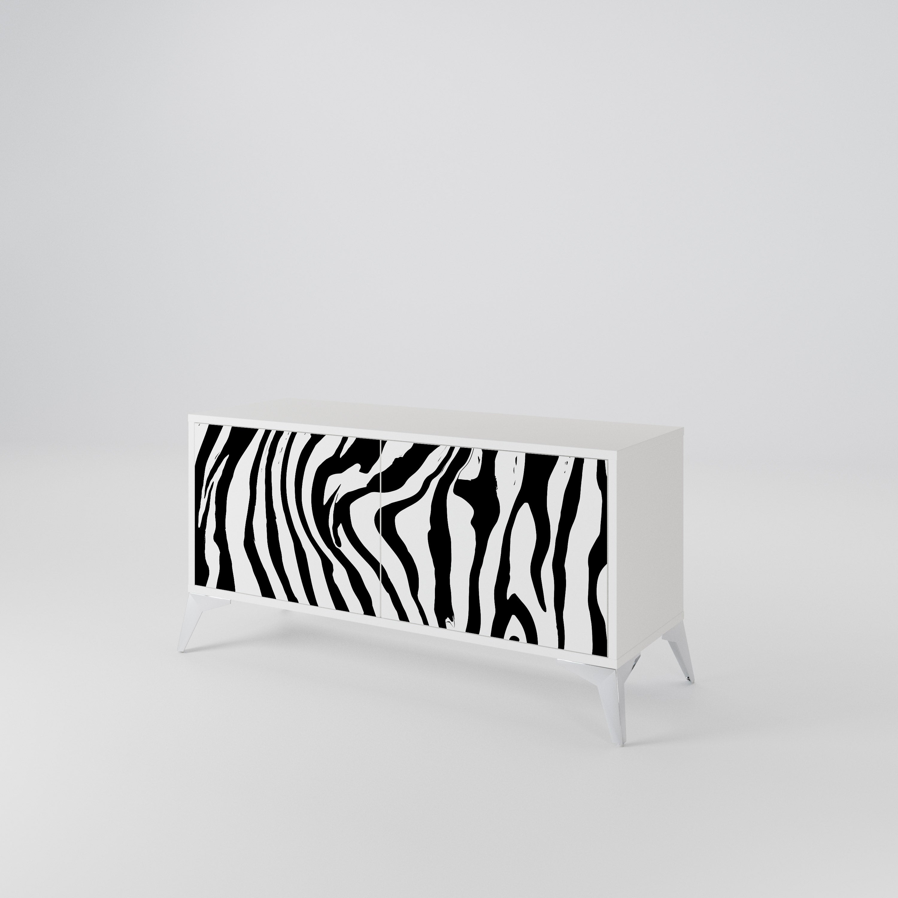 SPLENDID ZEBRA Compact 2-Door TV Cabinet