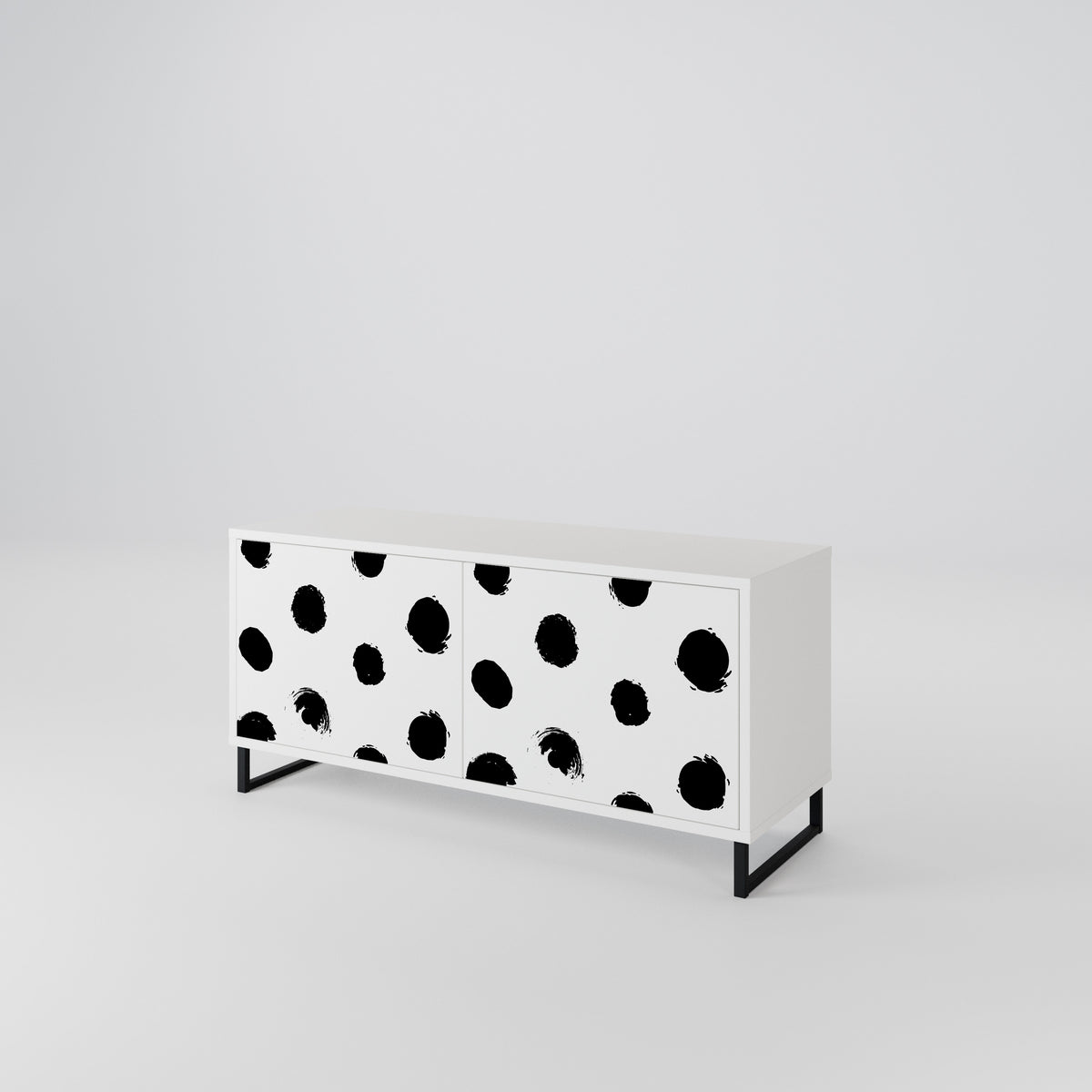 SLIPPING MINUTES Compact 2-Door TV Cabinet