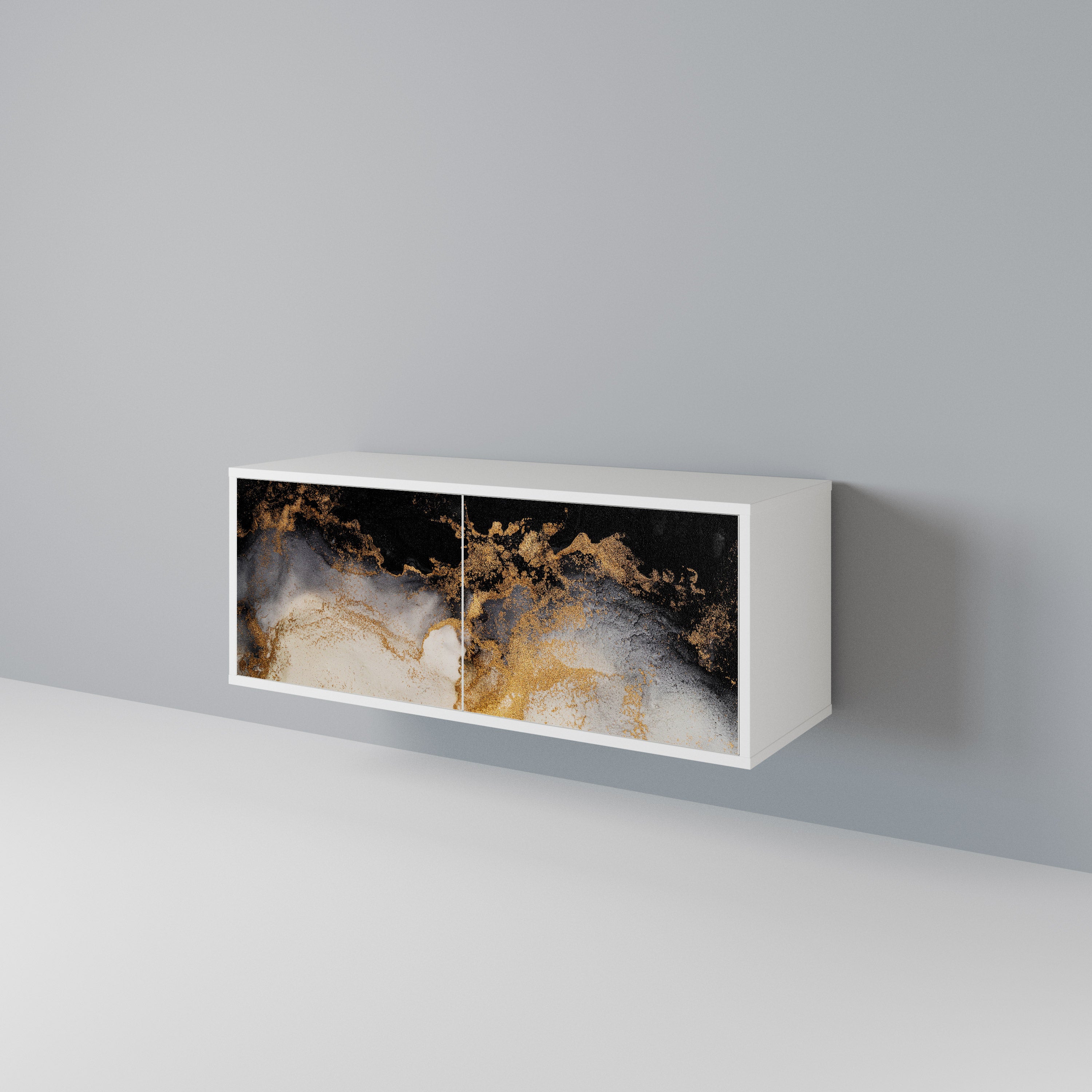 MARBLE OF TOMMORROW Compact 2-Door TV Cabinet