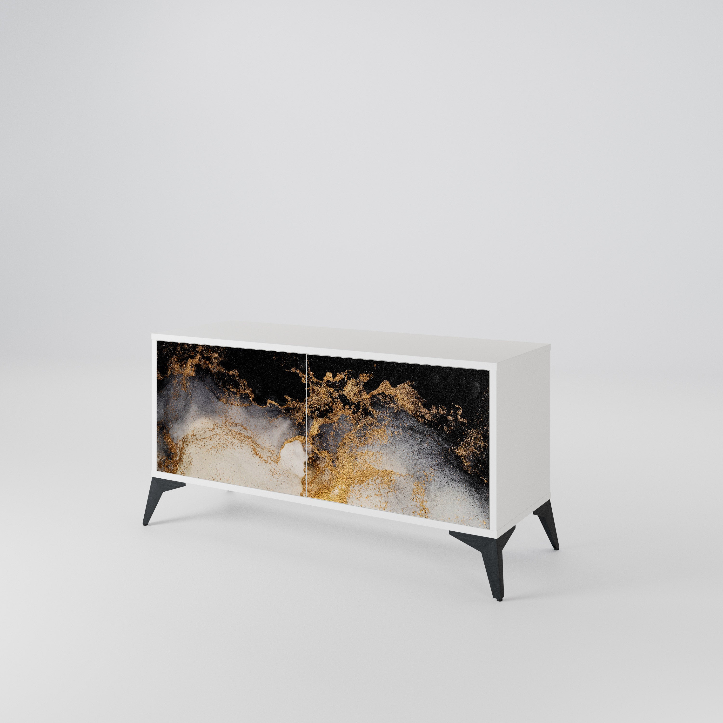 MARBLE OF TOMMORROW Compact 2-Door TV Cabinet