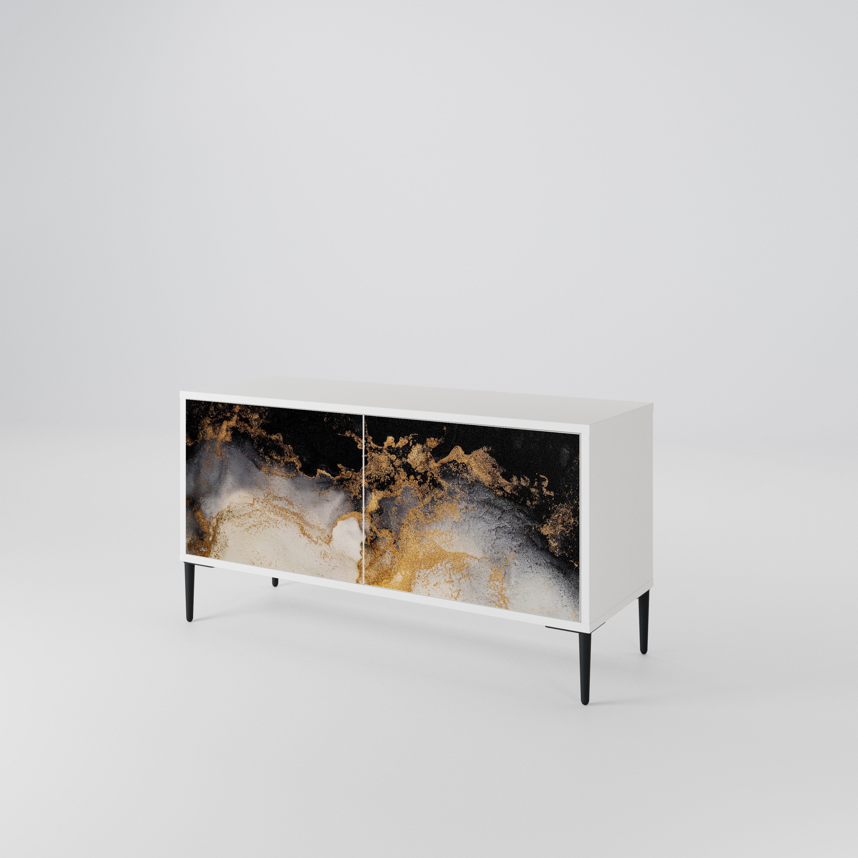 MARBLE OF TOMMORROW Compact 2-Door TV Cabinet