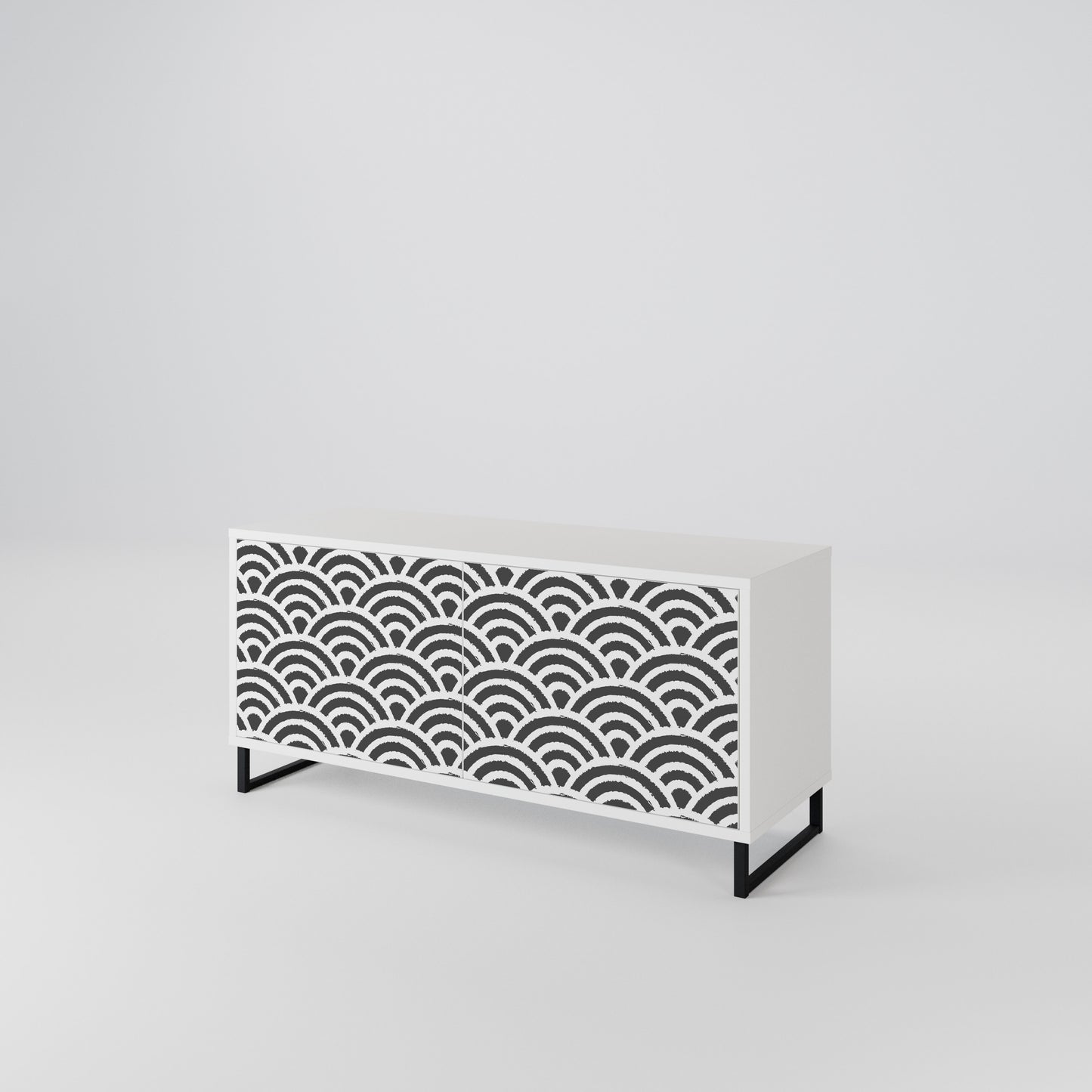 GLOOMY HOST Compact 2-Door TV Cabinet