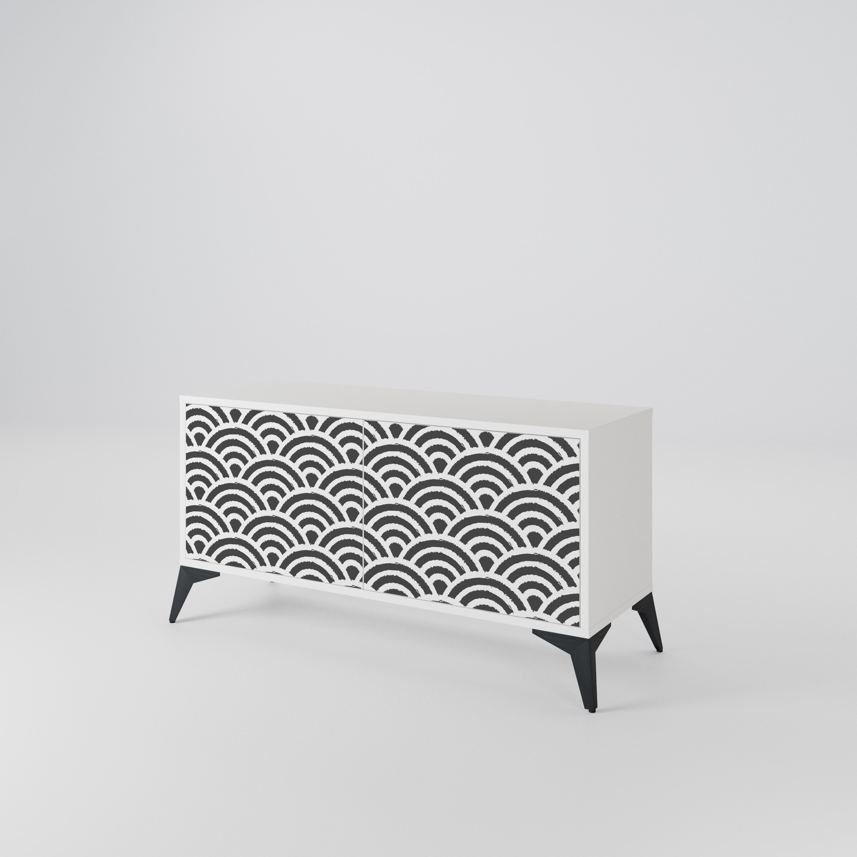 GLOOMY HOST Compact 2-Door TV Cabinet