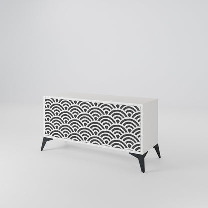 GLOOMY HOST Compact 2-Door TV Cabinet