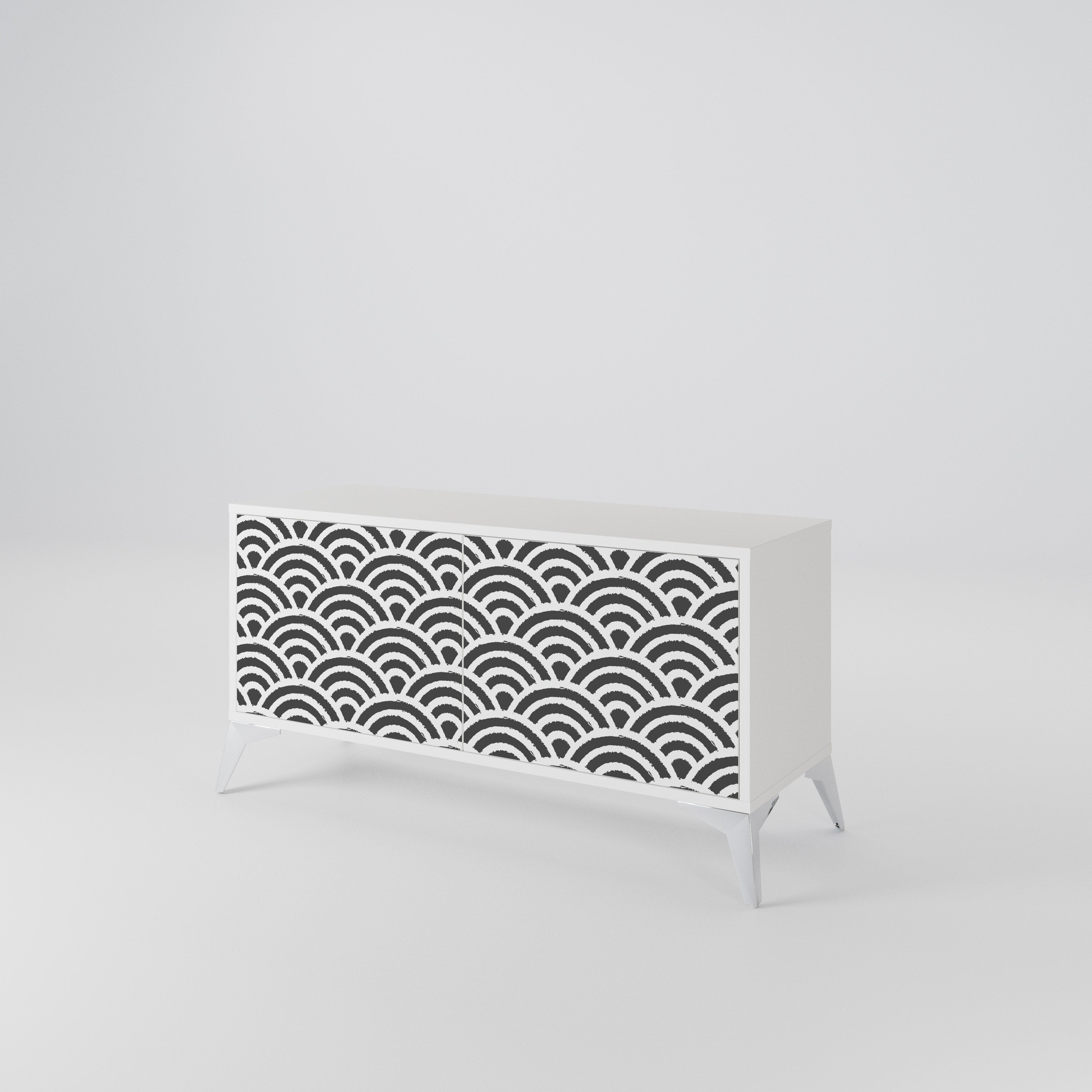 GLOOMY HOST Compact 2-Door TV Cabinet