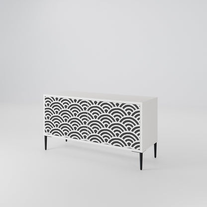 GLOOMY HOST Compact 2-Door TV Cabinet