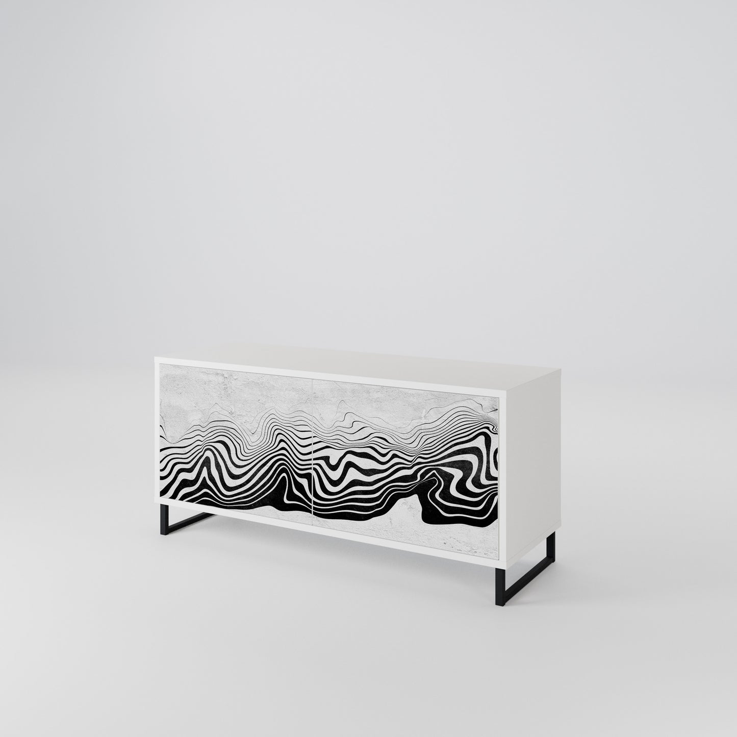 MONOCHROME MIRAGE Compact 2-Door TV Cabinet