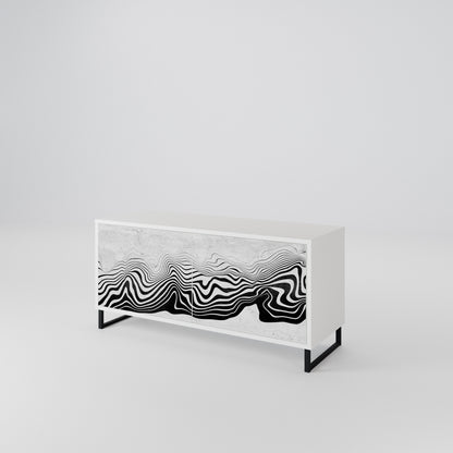 MONOCHROME MIRAGE Compact 2-Door TV Cabinet