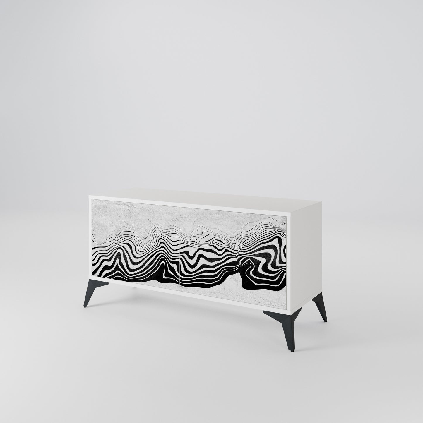 MONOCHROME MIRAGE Compact 2-Door TV Cabinet
