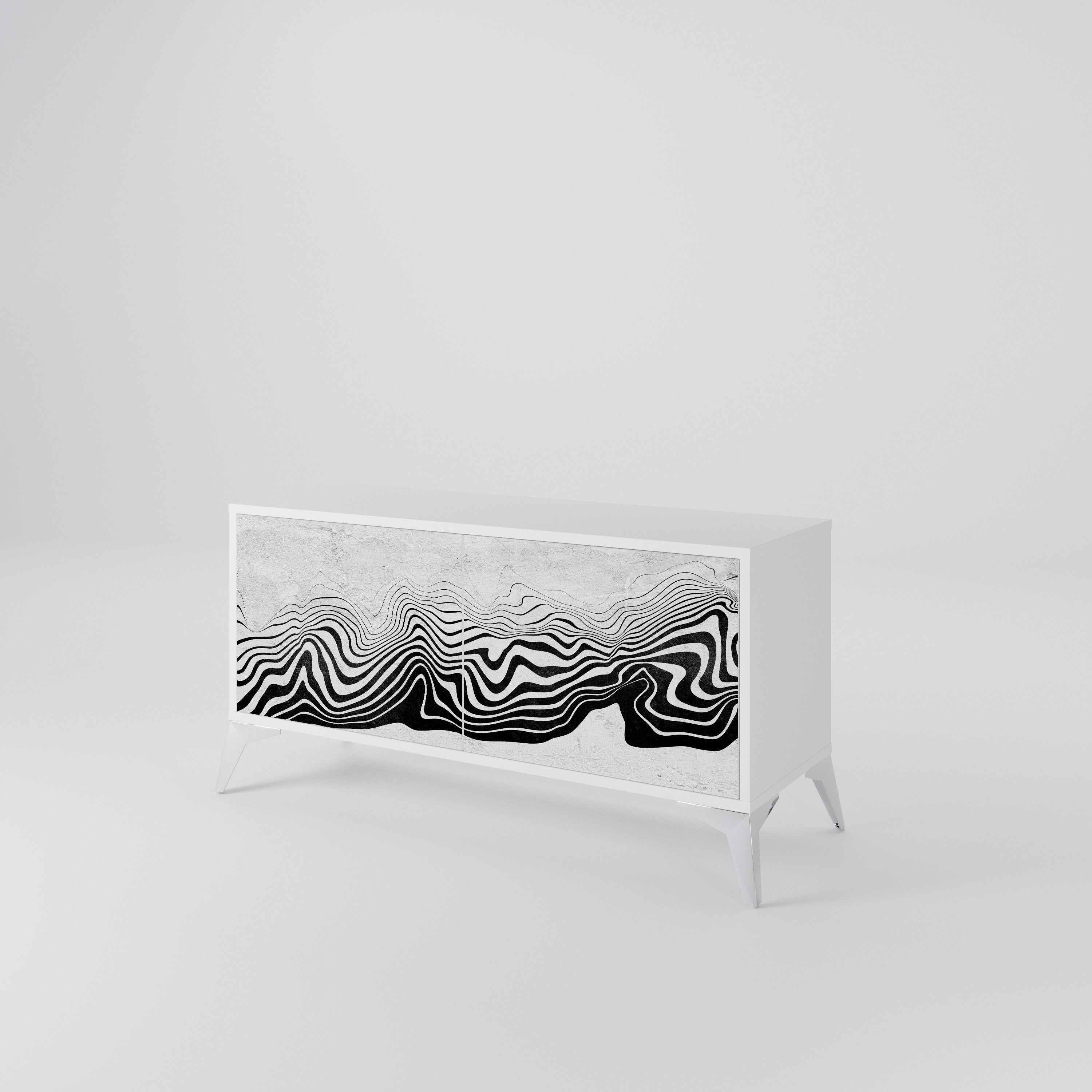 MONOCHROME MIRAGE Compact 2-Door TV Cabinet
