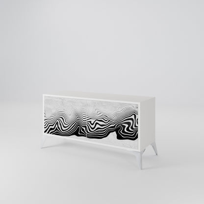 MONOCHROME MIRAGE Compact 2-Door TV Cabinet