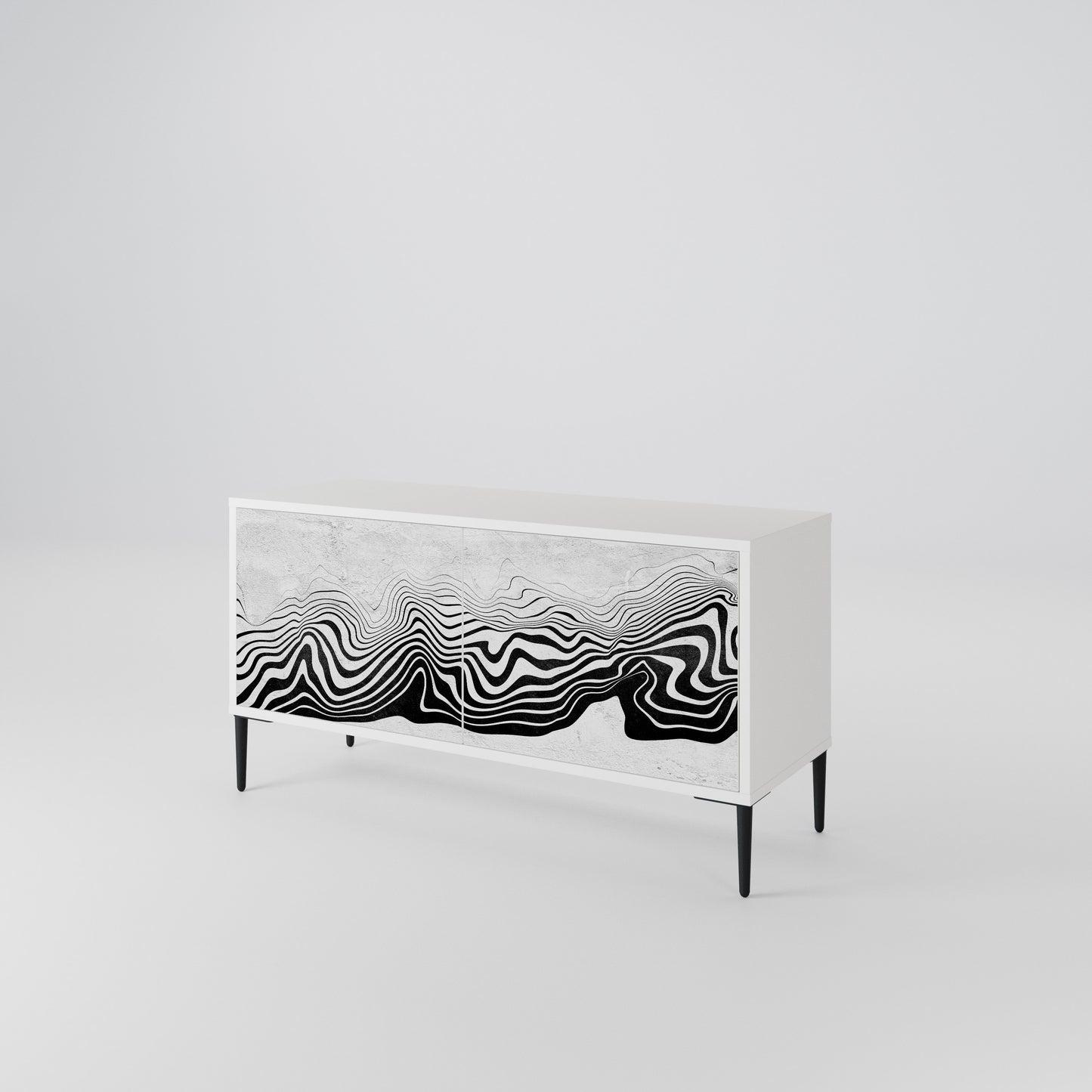 MONOCHROME MIRAGE Compact 2-Door TV Cabinet