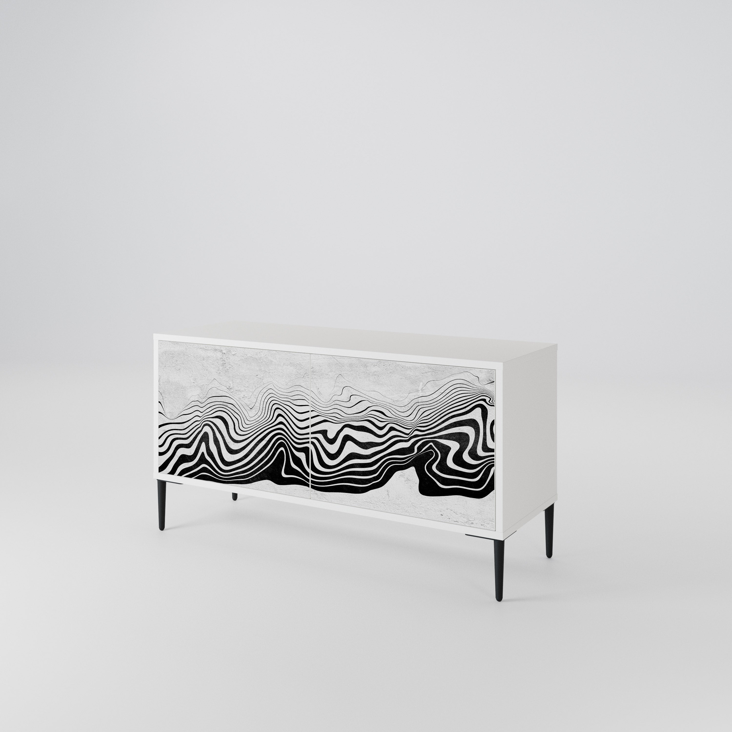 MONOCHROME MIRAGE Compact 2-Door TV Cabinet