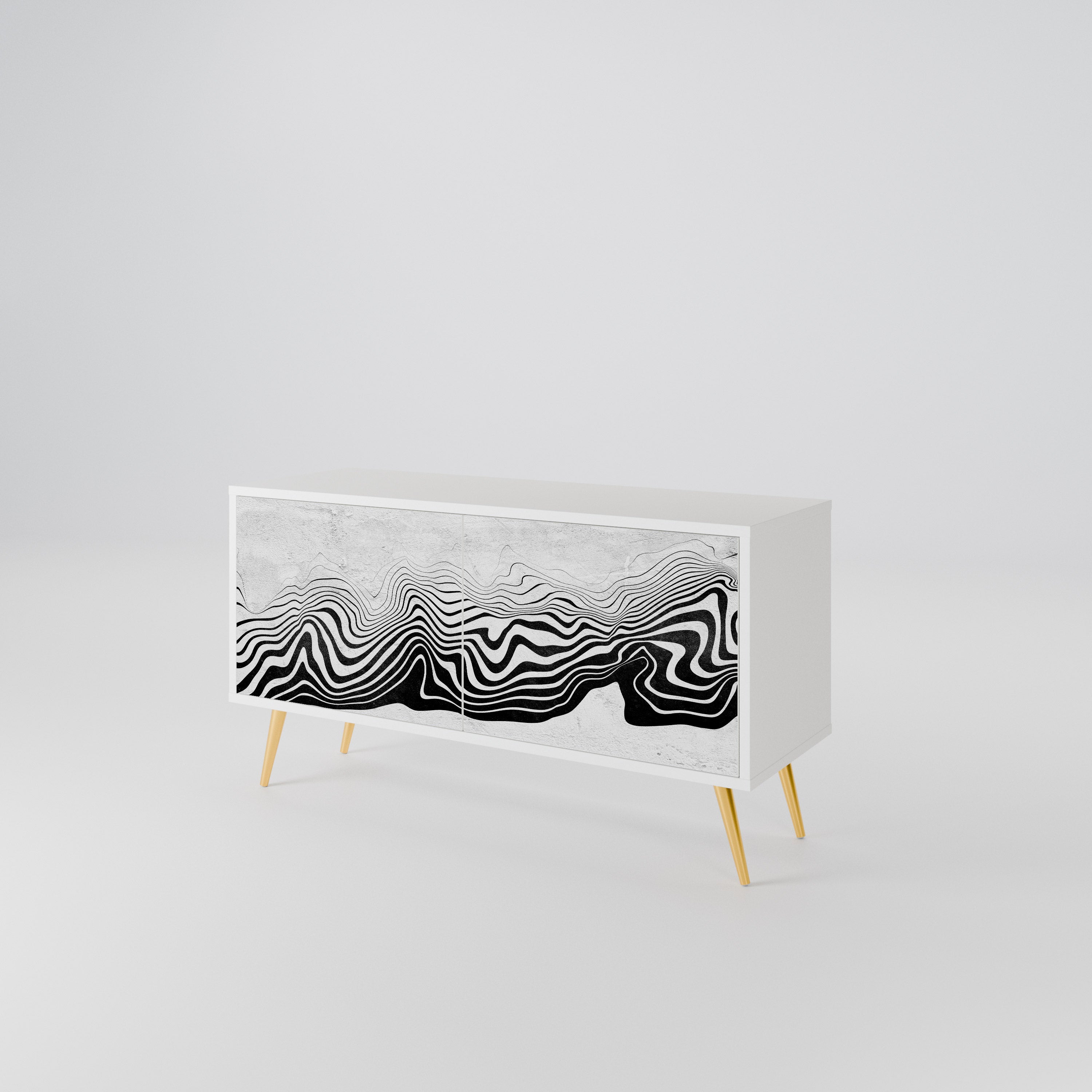 MONOCHROME MIRAGE Compact 2-Door TV Cabinet