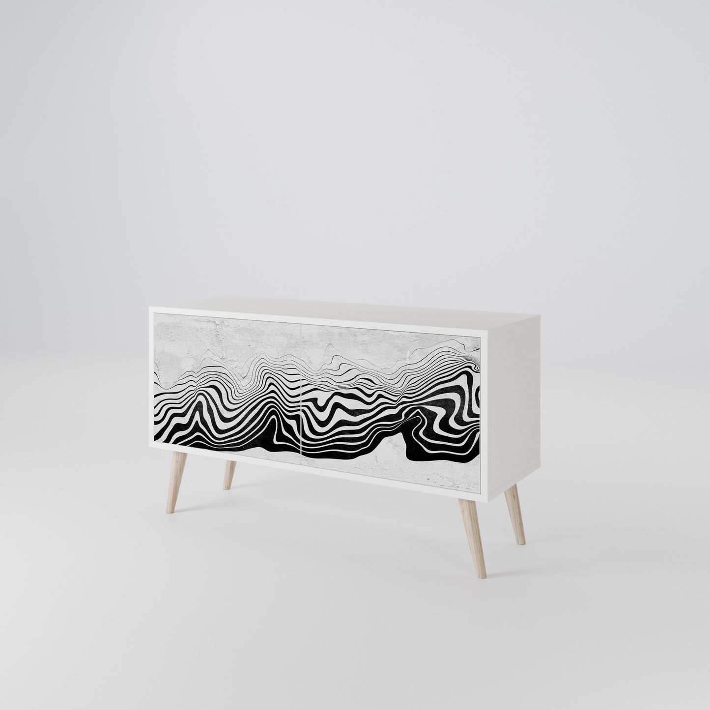 MONOCHROME MIRAGE Compact 2-Door TV Cabinet