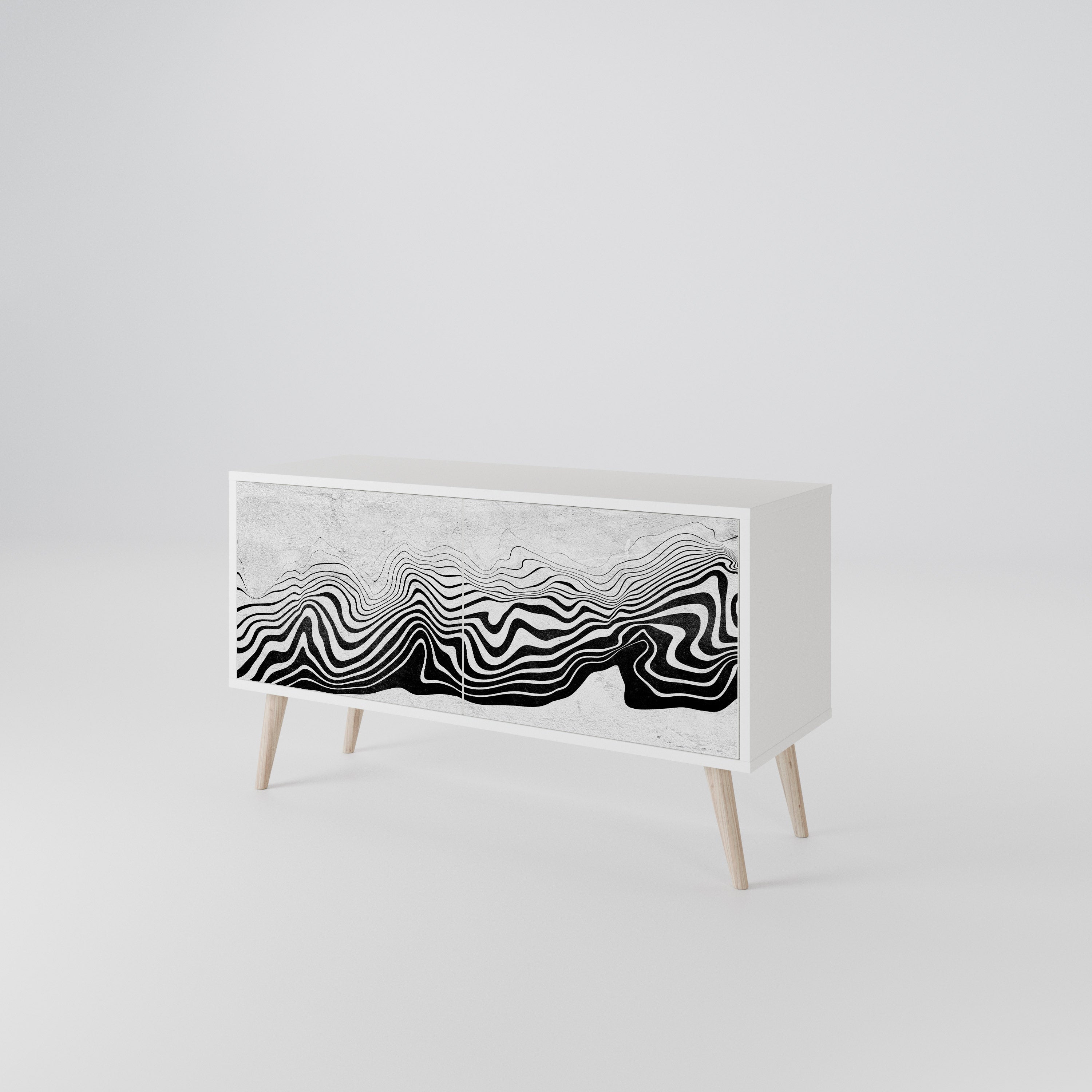 MONOCHROME MIRAGE Compact 2-Door TV Cabinet