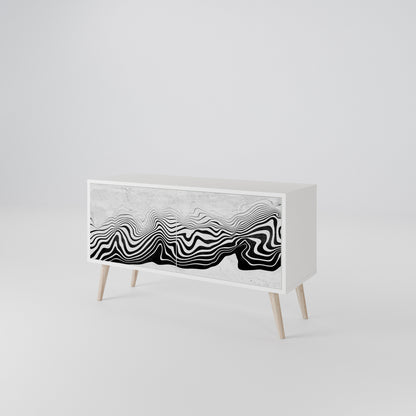 MONOCHROME MIRAGE Compact 2-Door TV Cabinet
