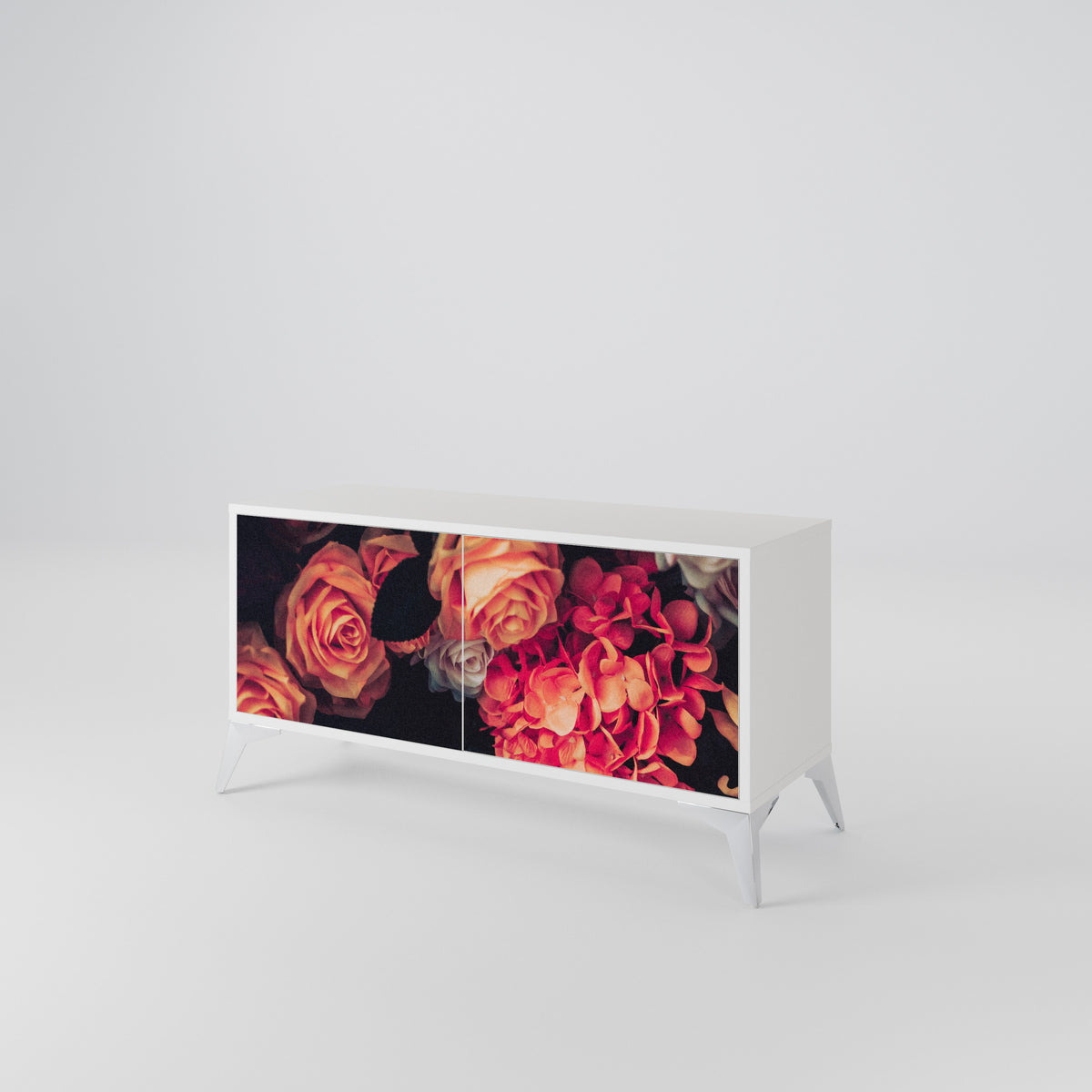 NEVERENDING BLOOM Compact 2-Door TV Cabinet