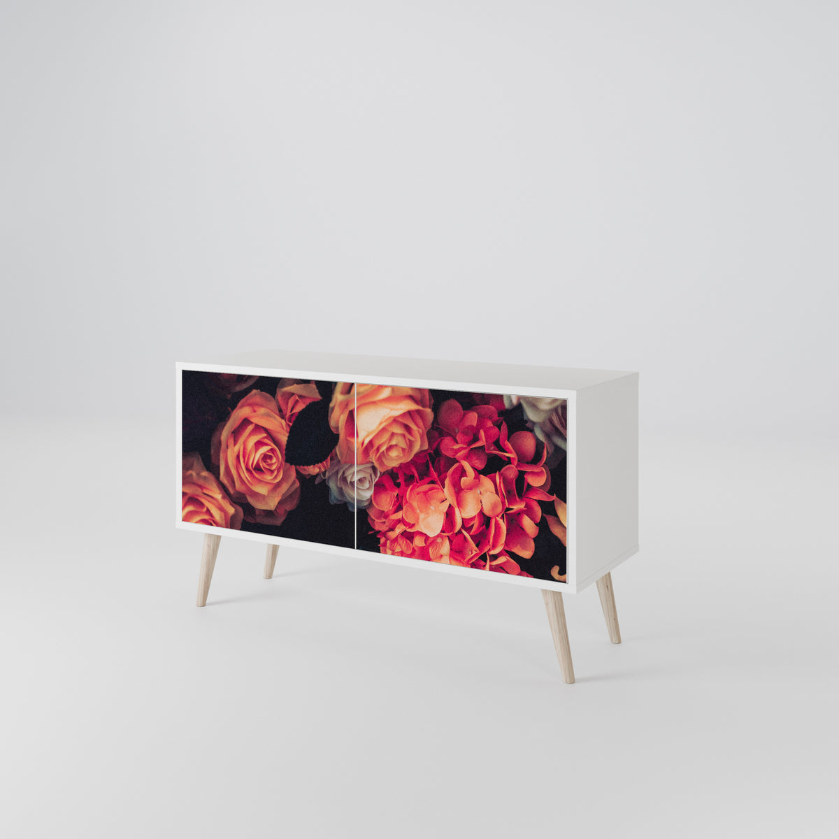 NEVERENDING BLOOM Compact 2-Door TV Cabinet