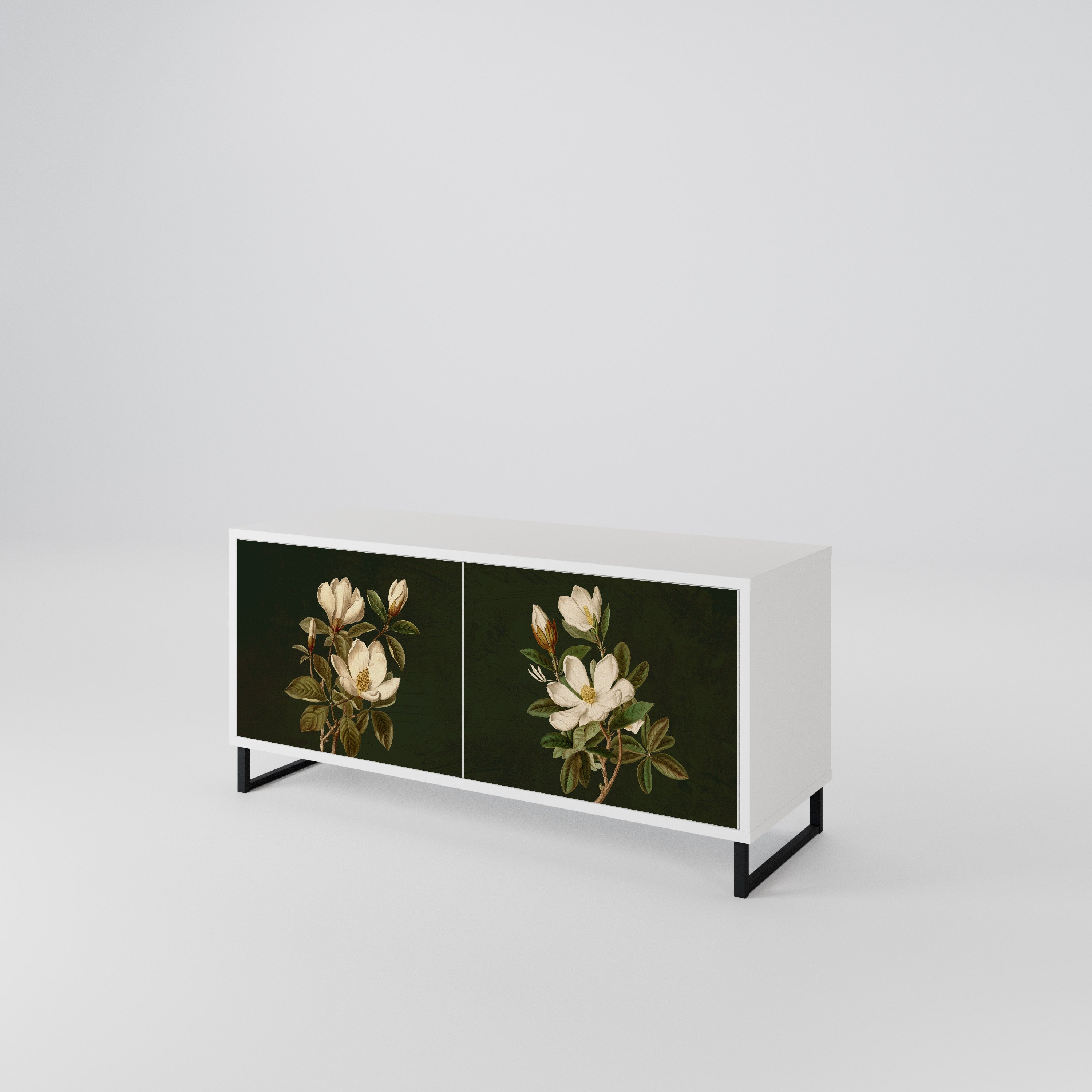FLORAL NOIR Compact 2-Door TV Cabinet