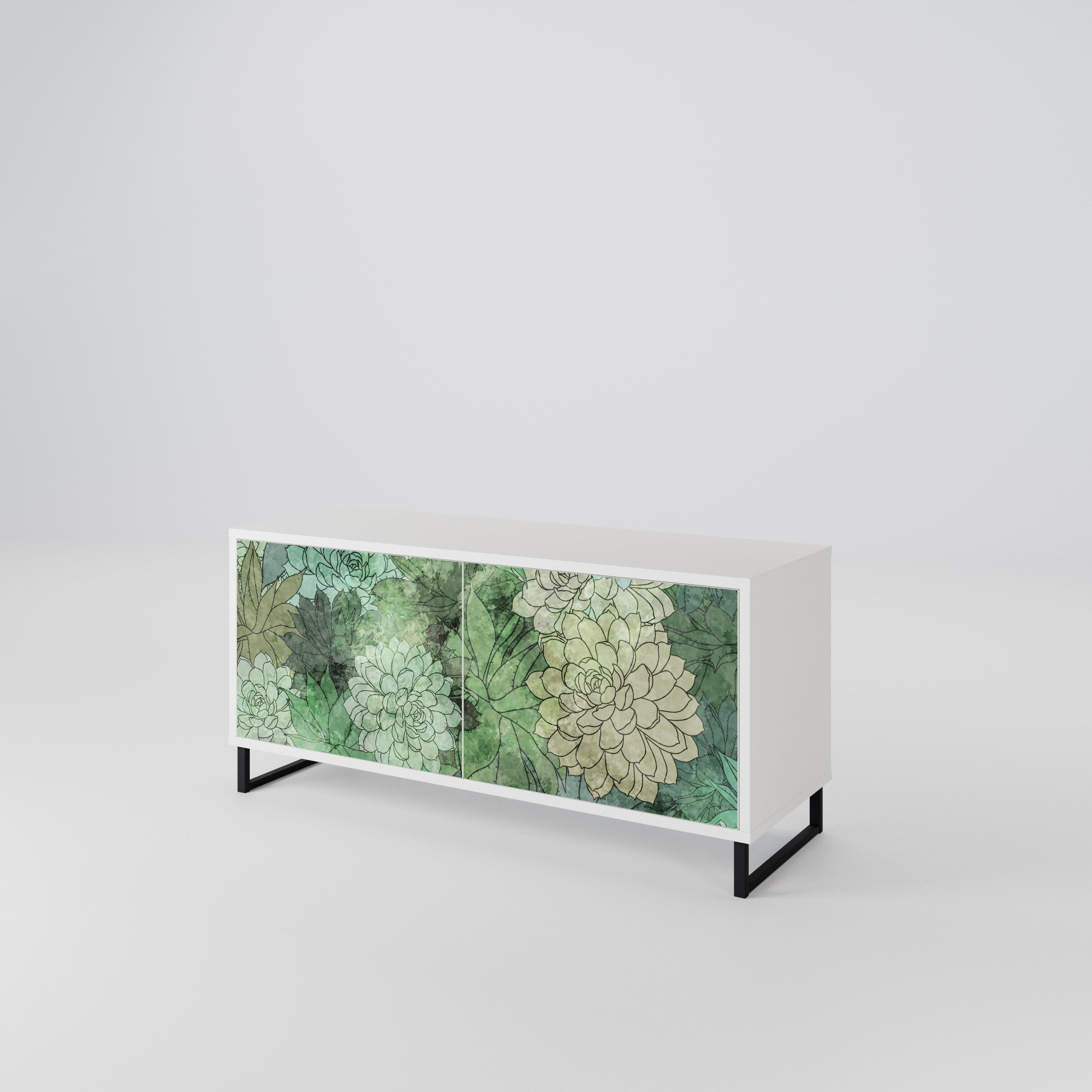 SUCCULENT CLUSTER Compact 2-Door TV Cabinet