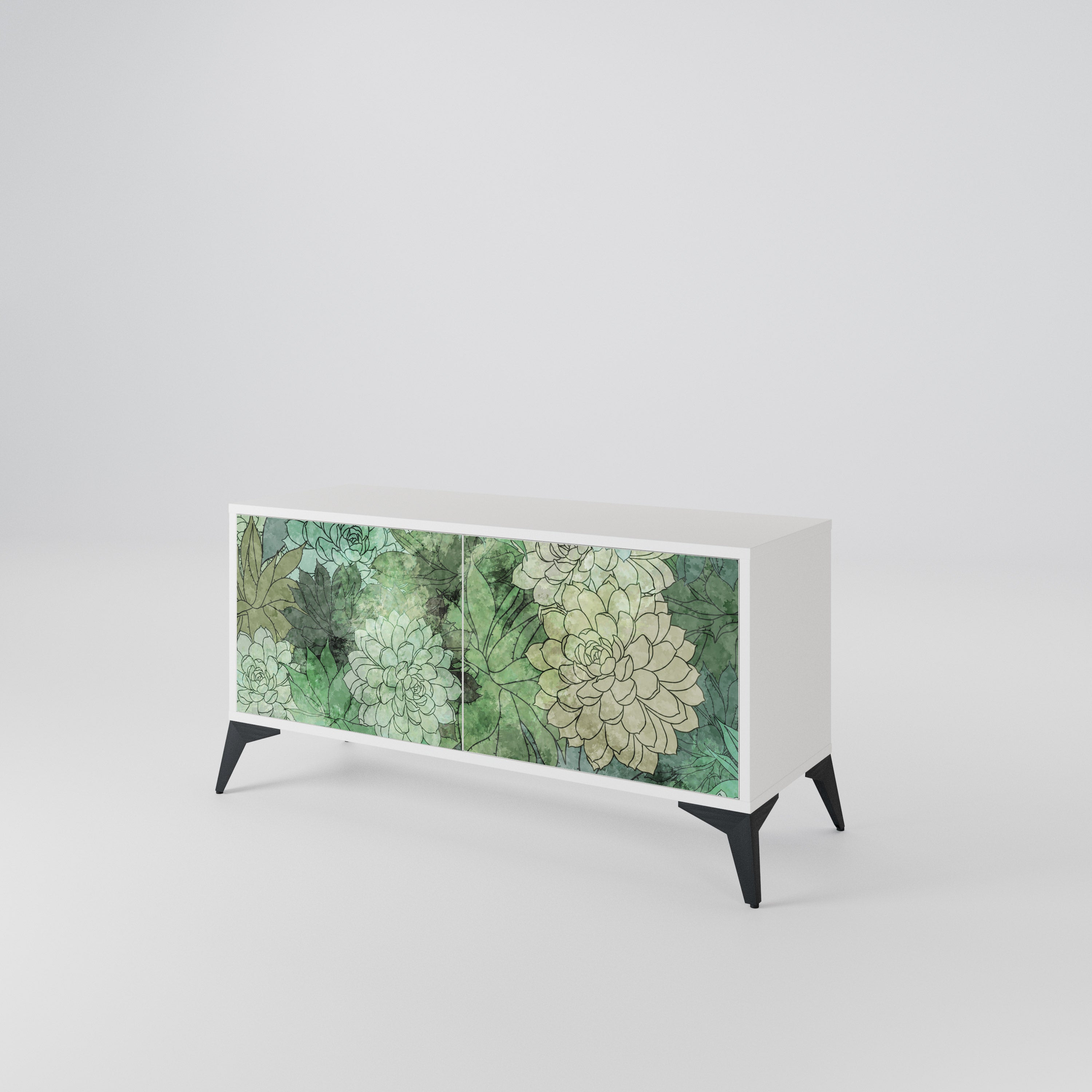 SUCCULENT CLUSTER Compact 2-Door TV Cabinet