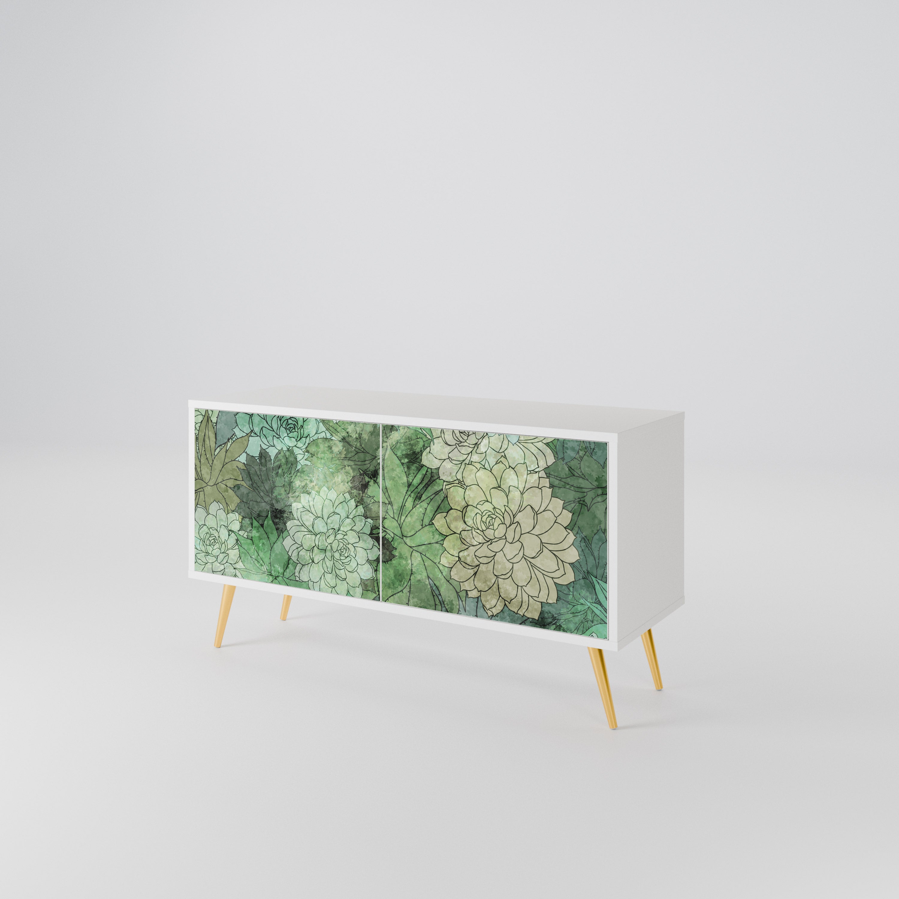 SUCCULENT CLUSTER Compact 2-Door TV Cabinet