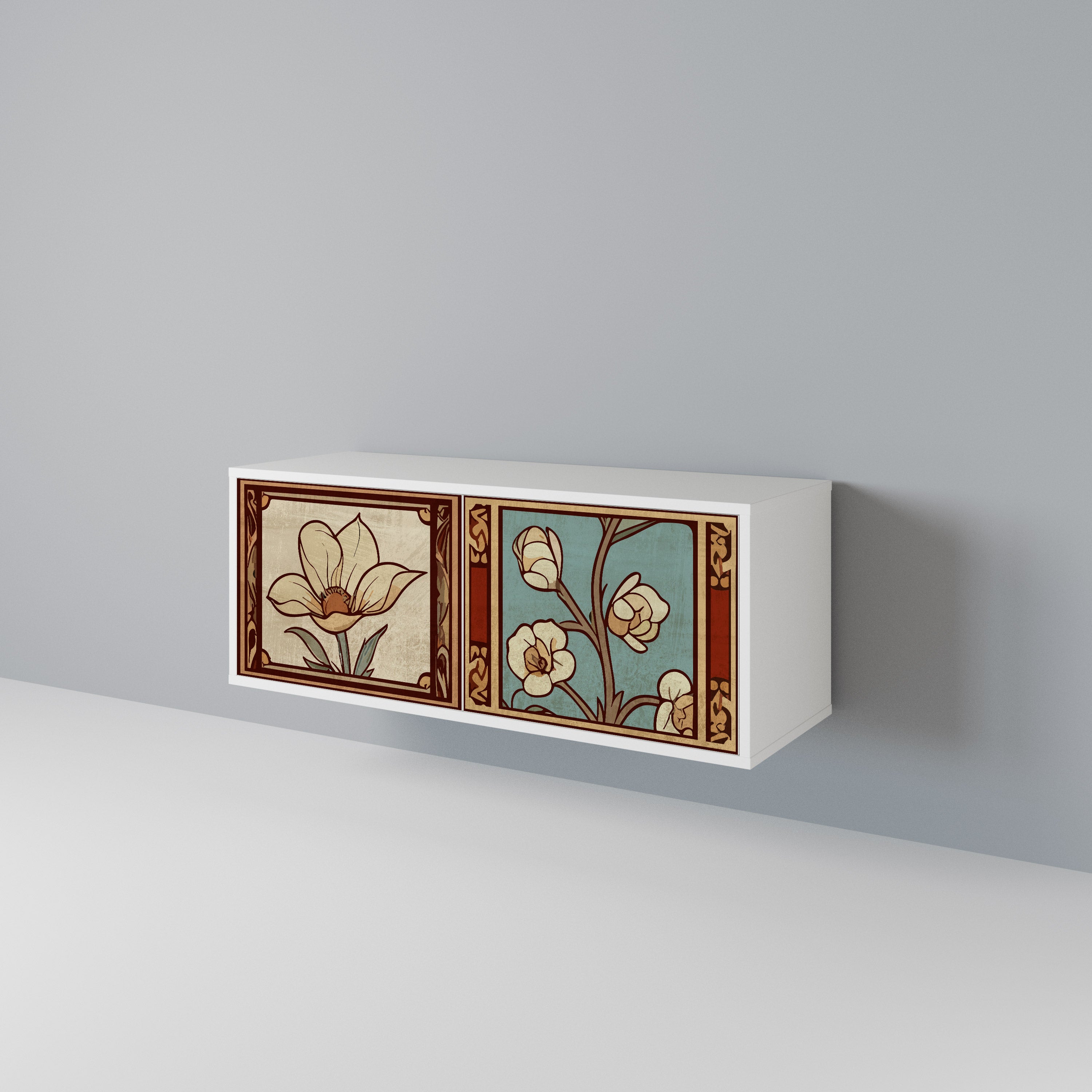 TIMELESS FLORA Compact 2-Door TV Cabinet