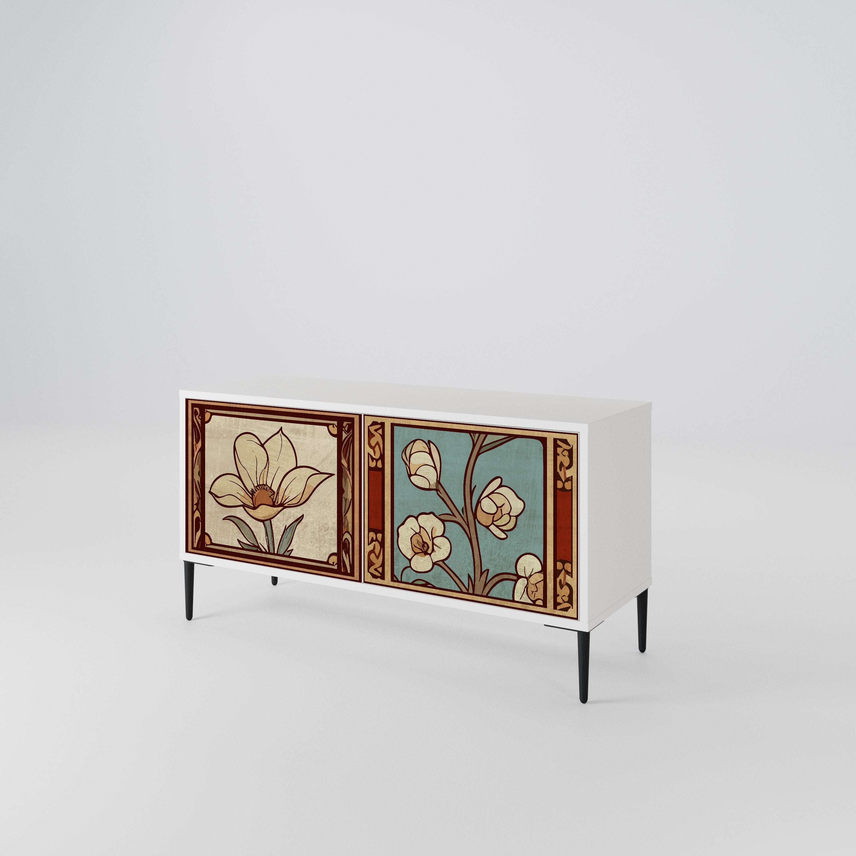 TIMELESS FLORA Compact 2-Door TV Cabinet