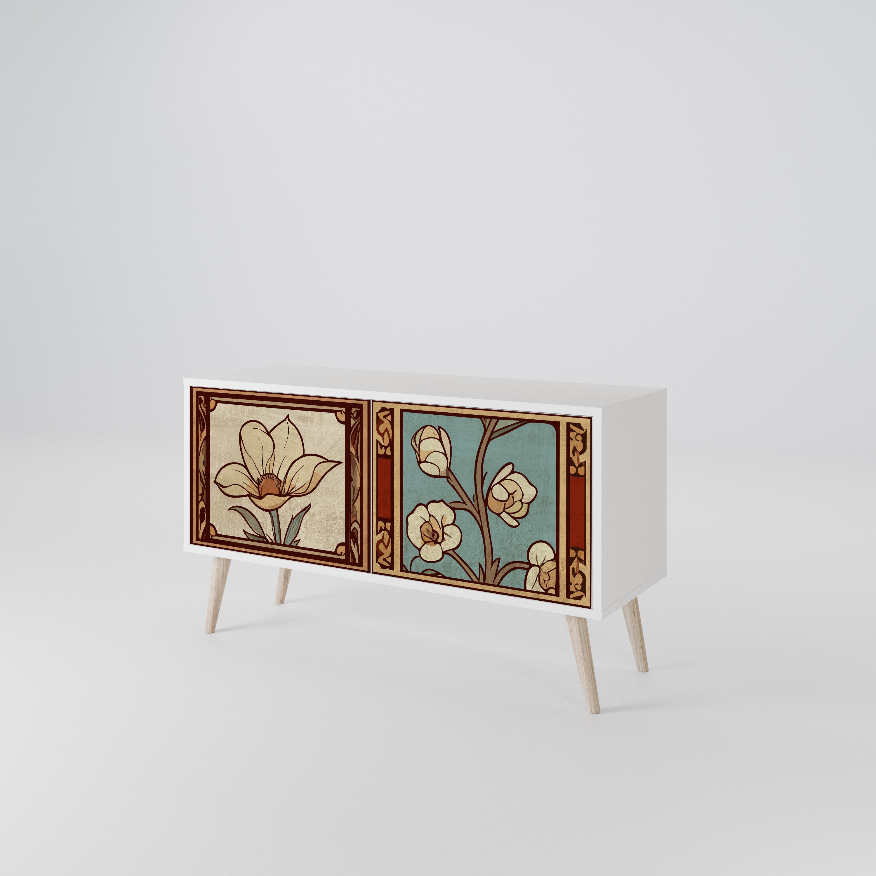 TIMELESS FLORA Compact 2-Door TV Cabinet