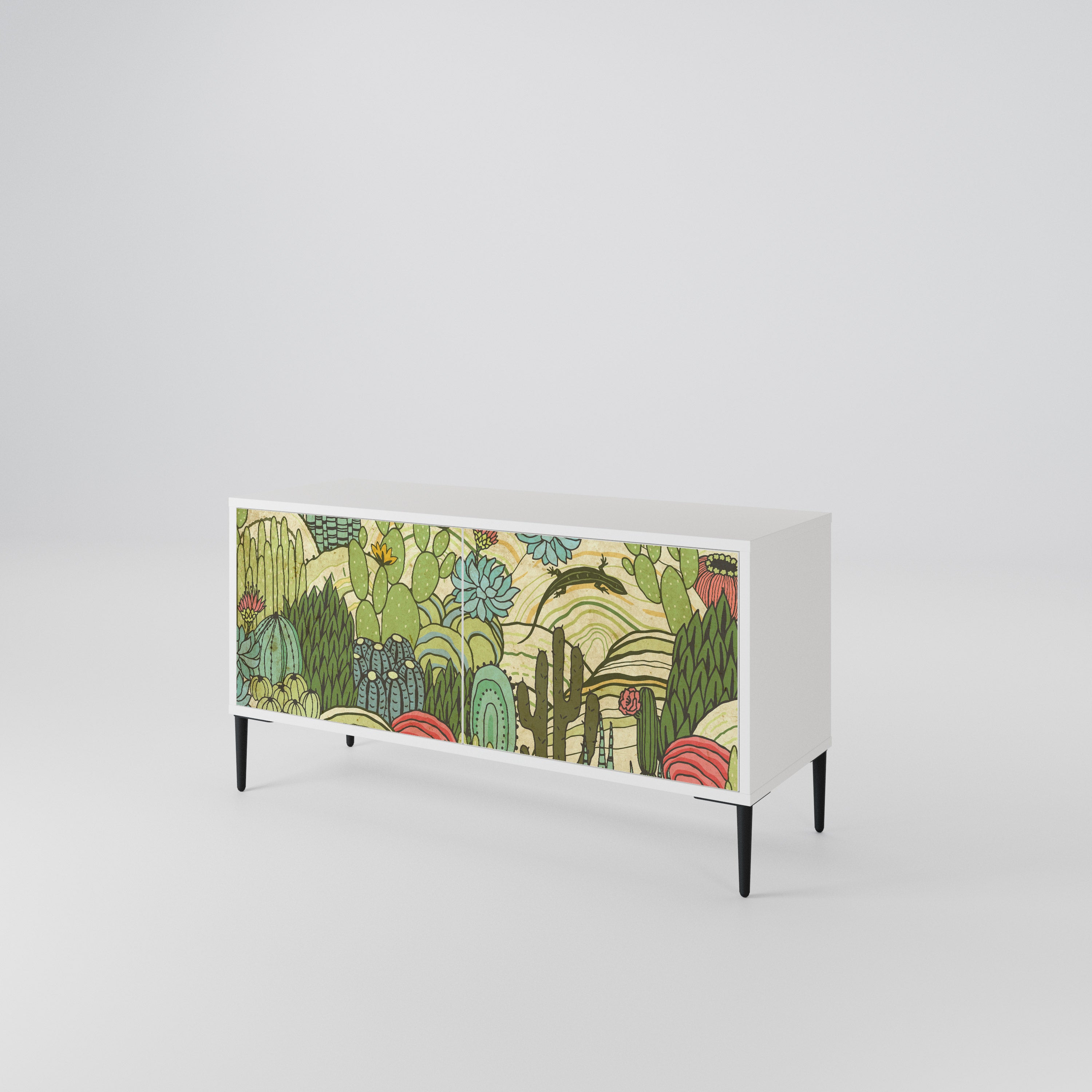 SUCCULENTS KALEIDOSCOPE Compact 2-Door TV Cabinet