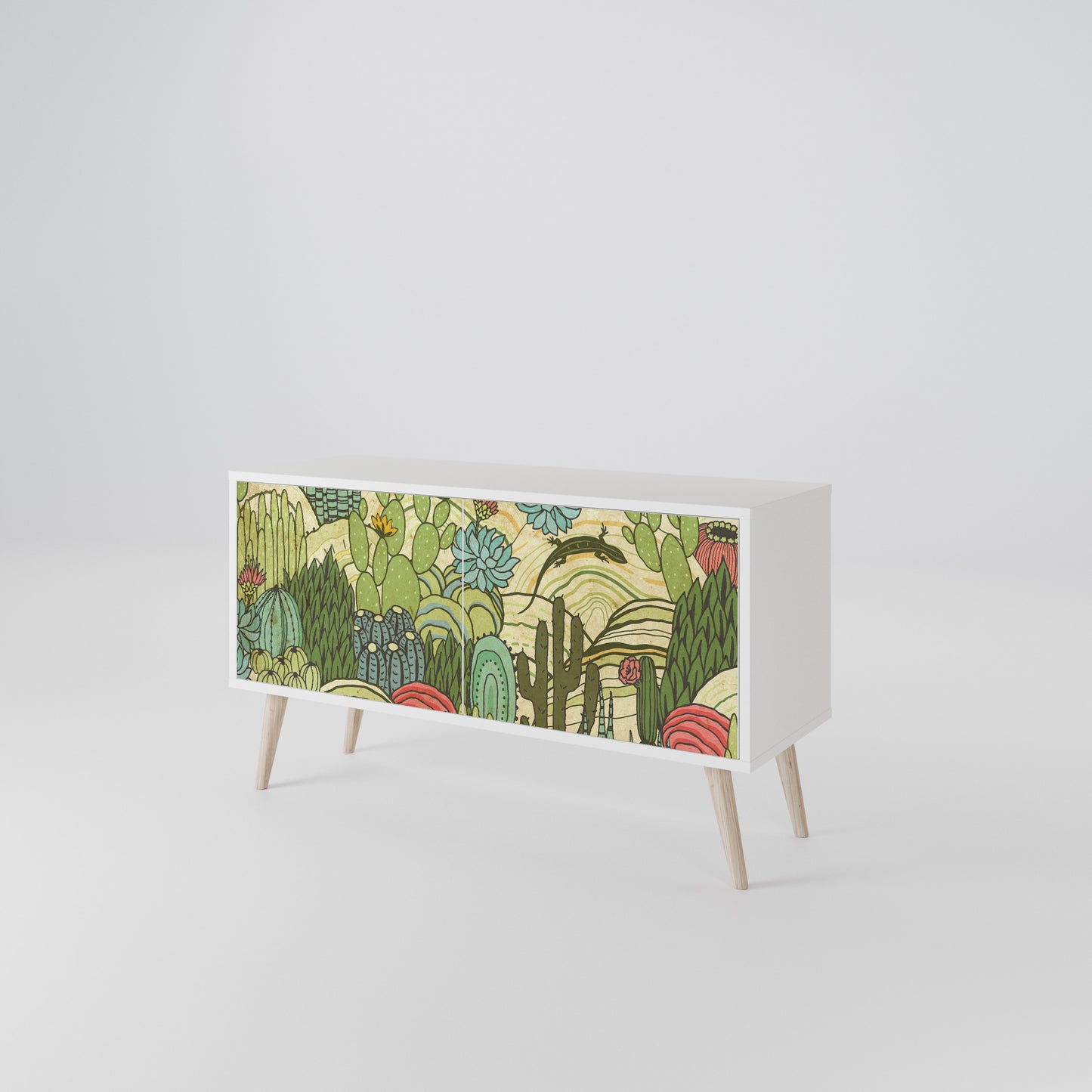 SUCCULENTS KALEIDOSCOPE Compact 2-Door TV Cabinet