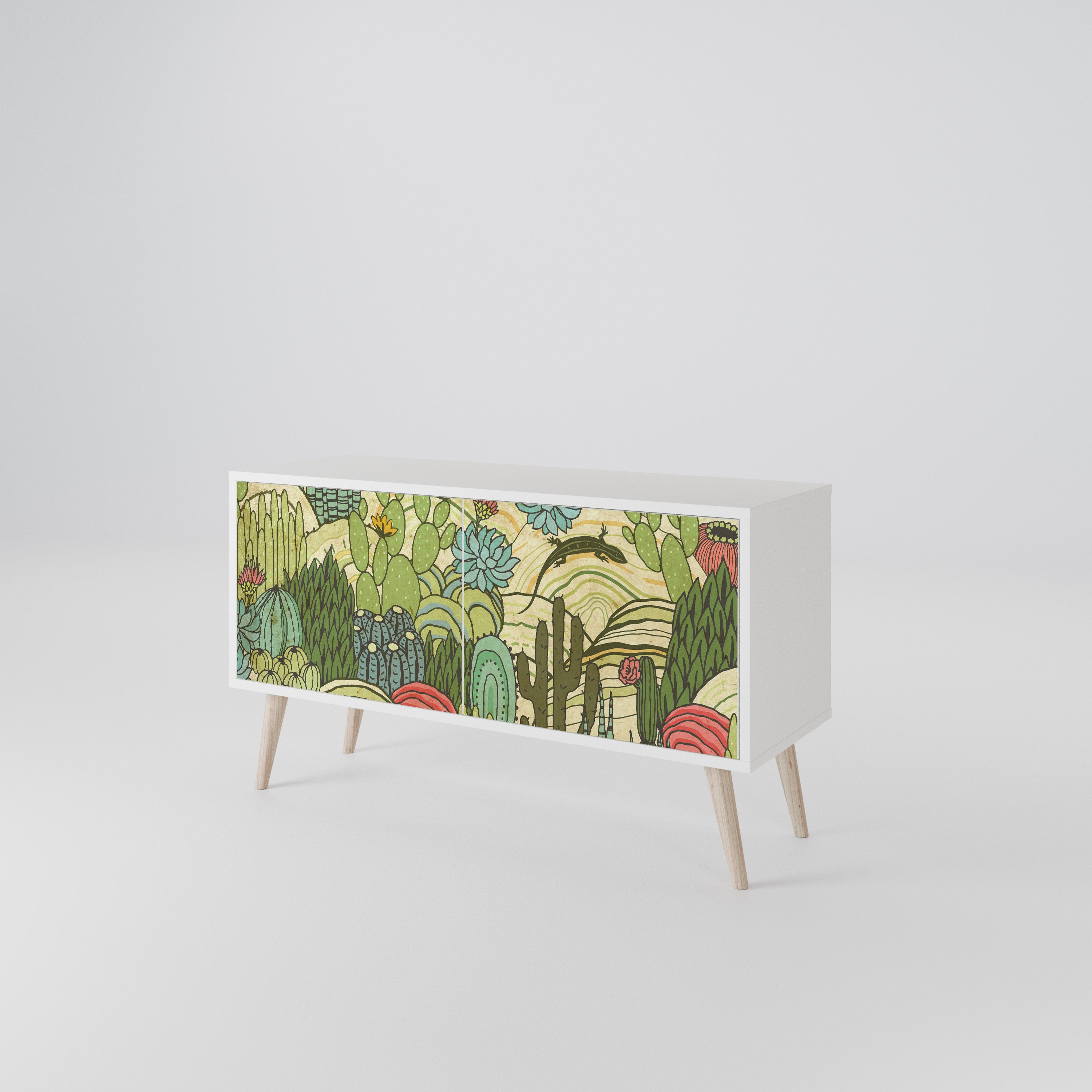 SUCCULENTS KALEIDOSCOPE Compact 2-Door TV Cabinet