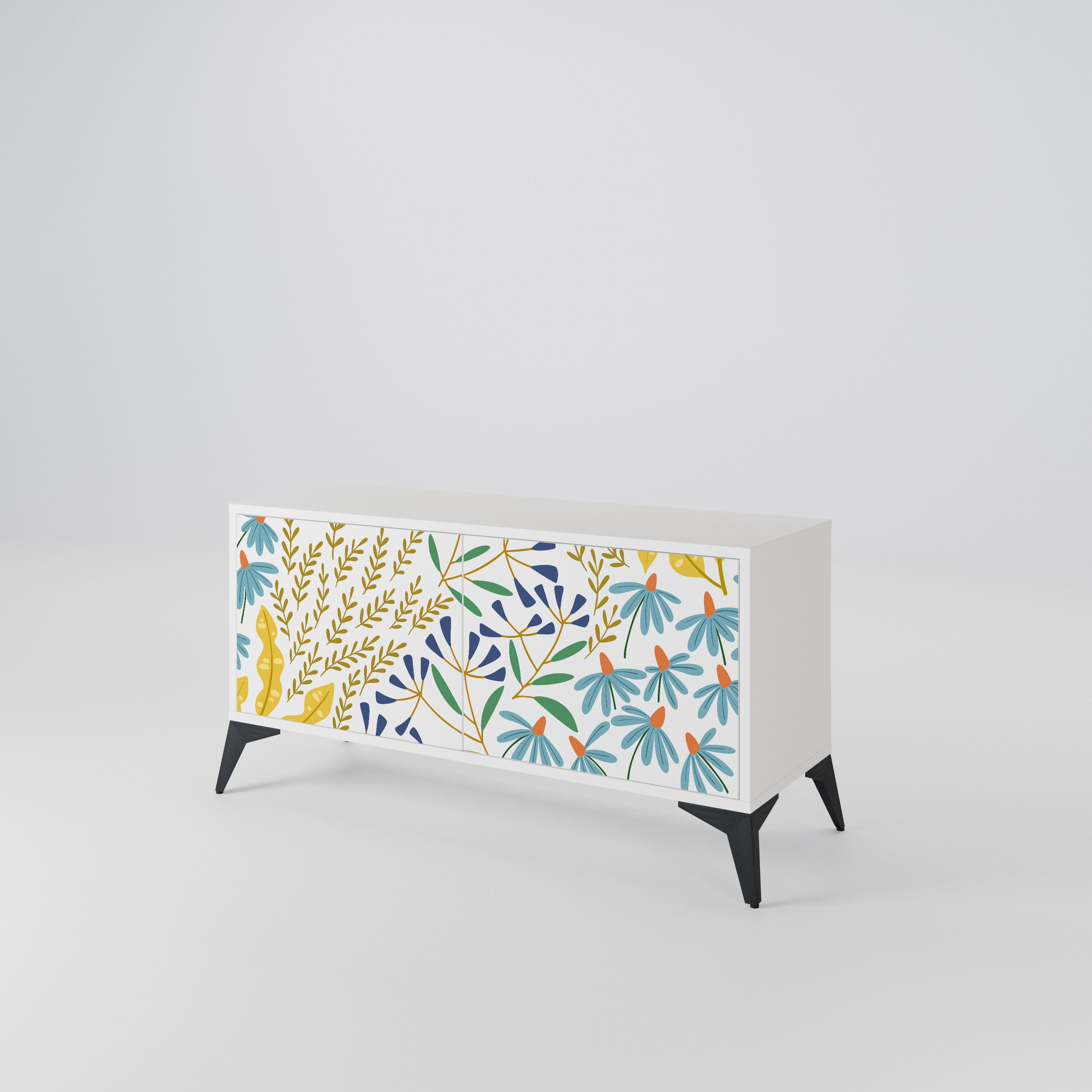HELLO SPRING Compact 2-Door TV Cabinet