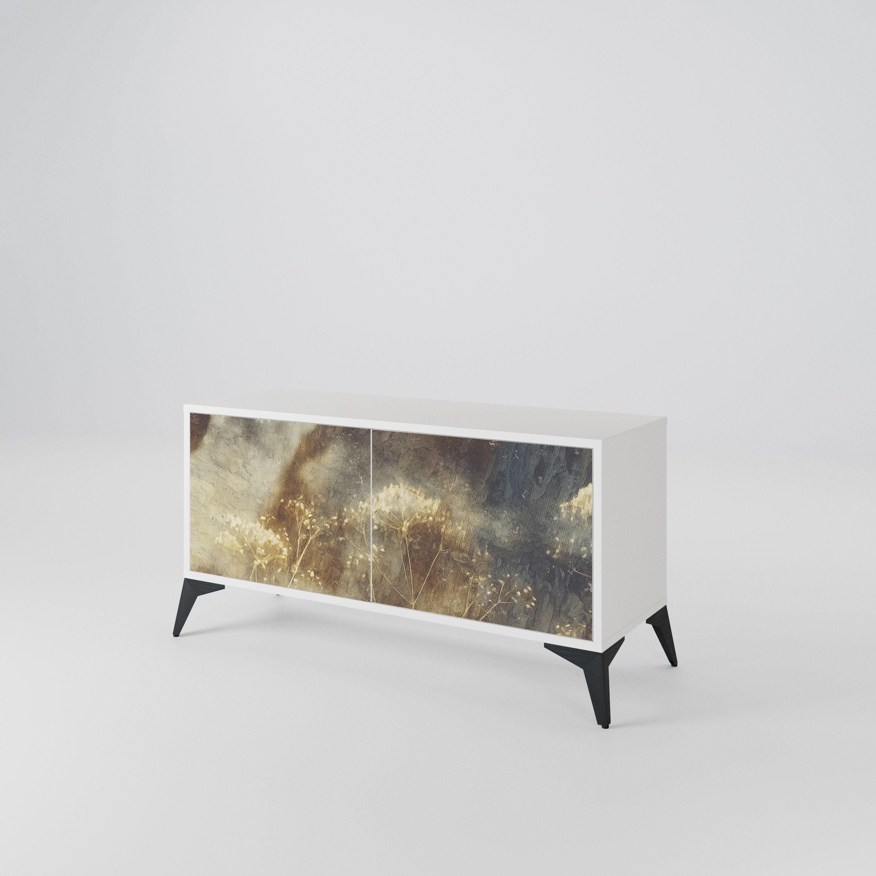 GENTLE POWER Compact 2-Door TV Cabinet