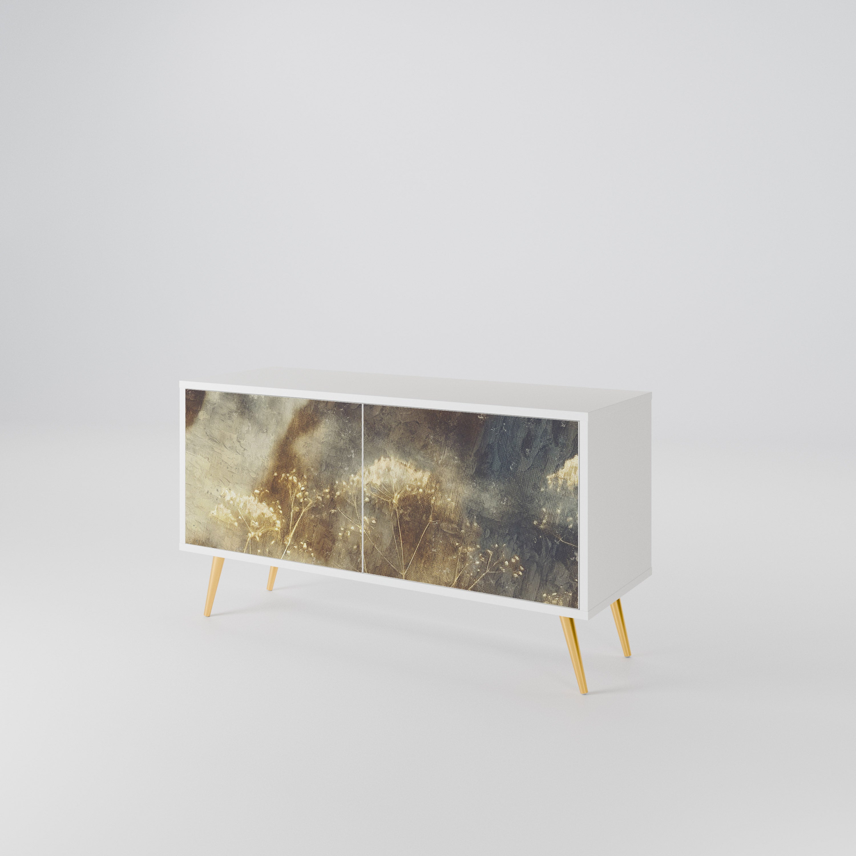 GENTLE POWER Compact 2-Door TV Cabinet