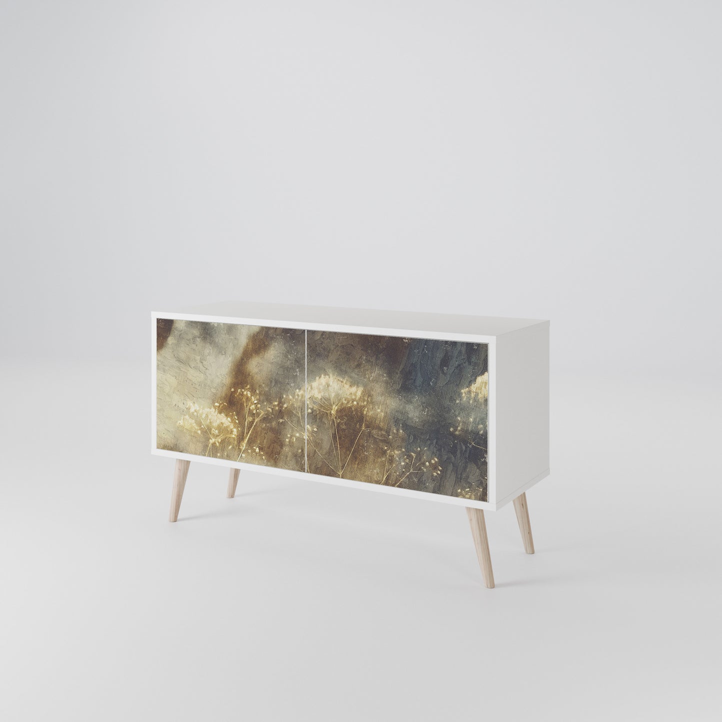 GENTLE POWER Compact 2-Door TV Cabinet
