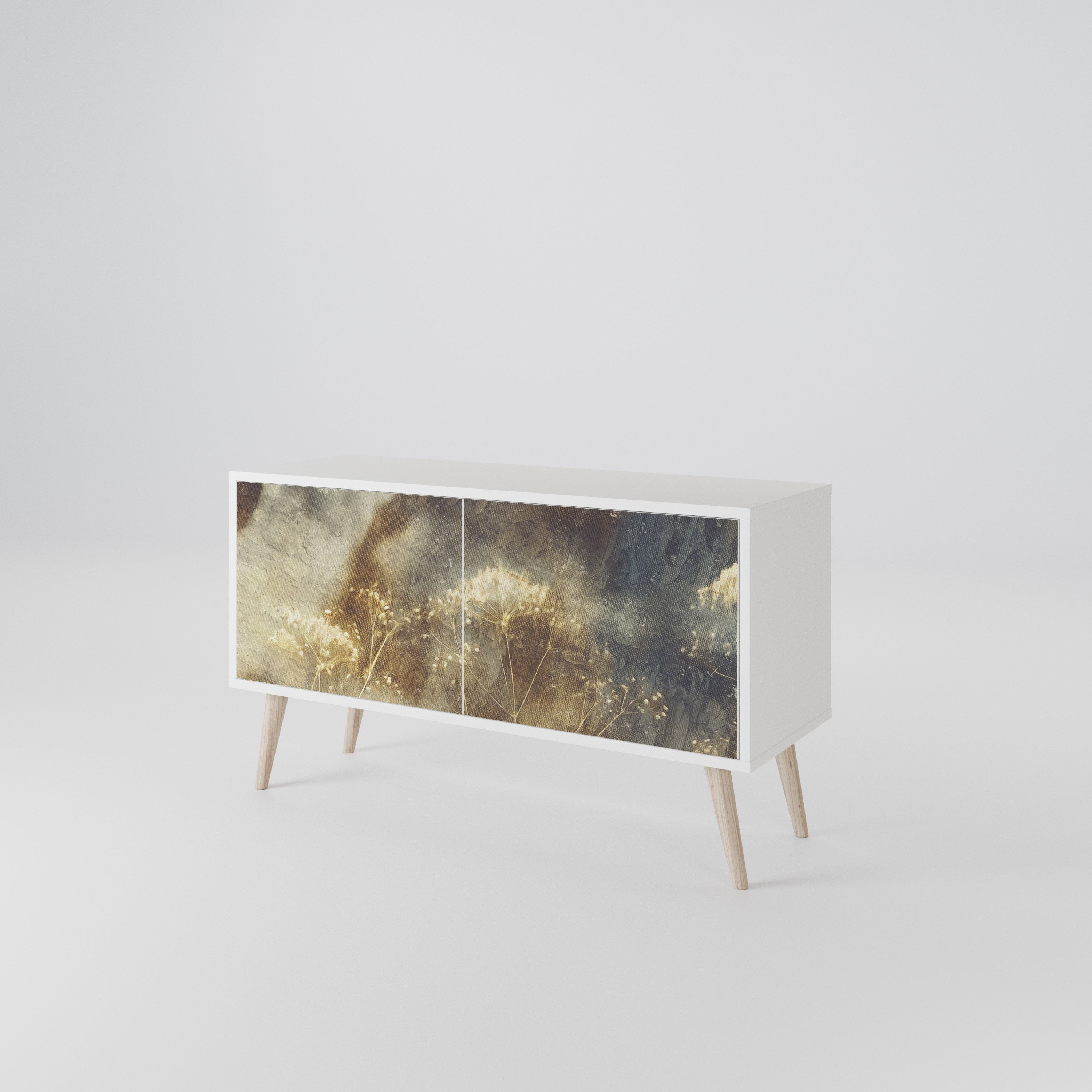 GENTLE POWER Compact 2-Door TV Cabinet