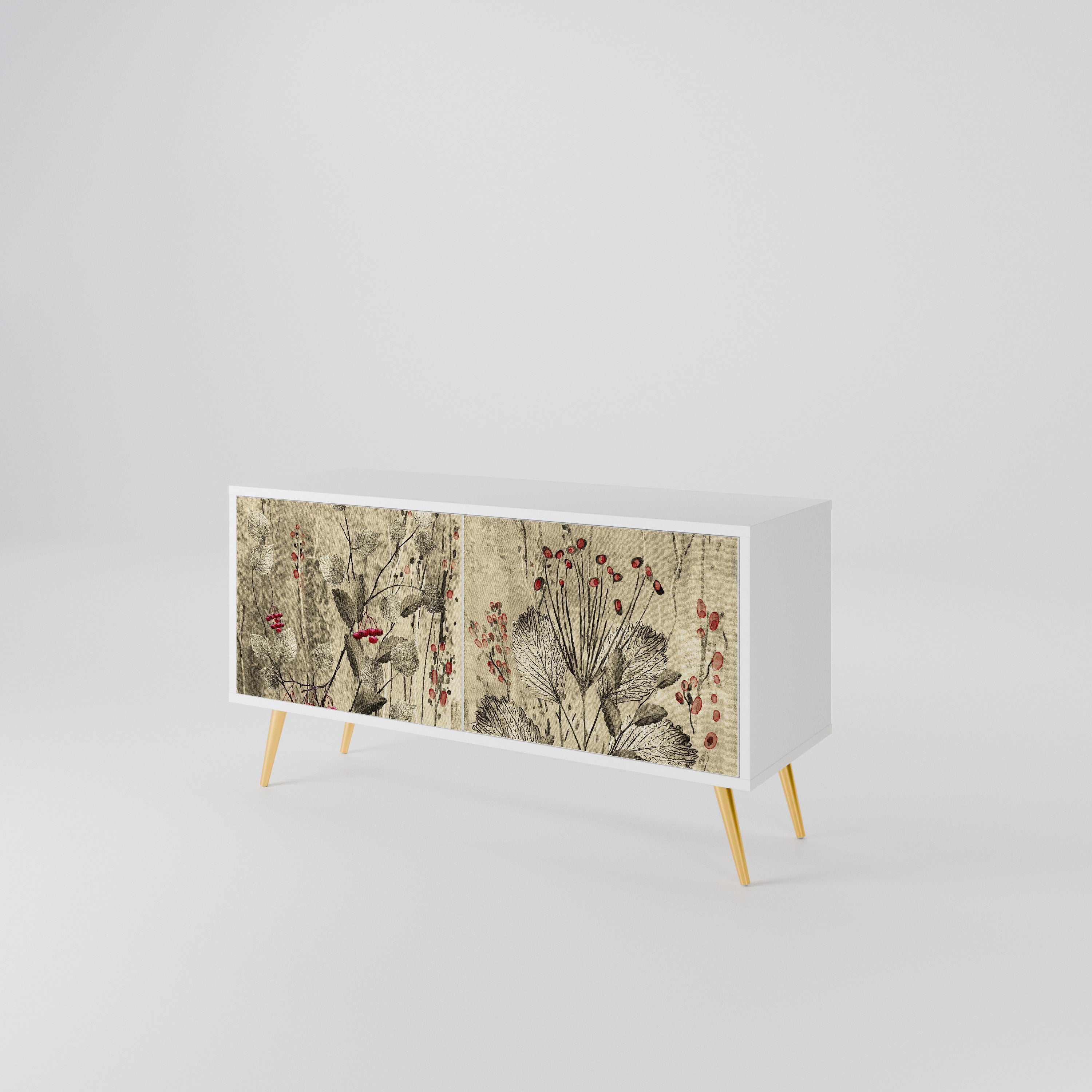 HERBAL GRACE Compact 2-Door TV Cabinet