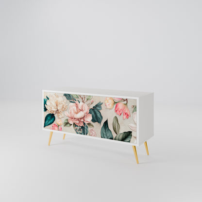 FLORAL GRACE Compact 2-Door TV Cabinet