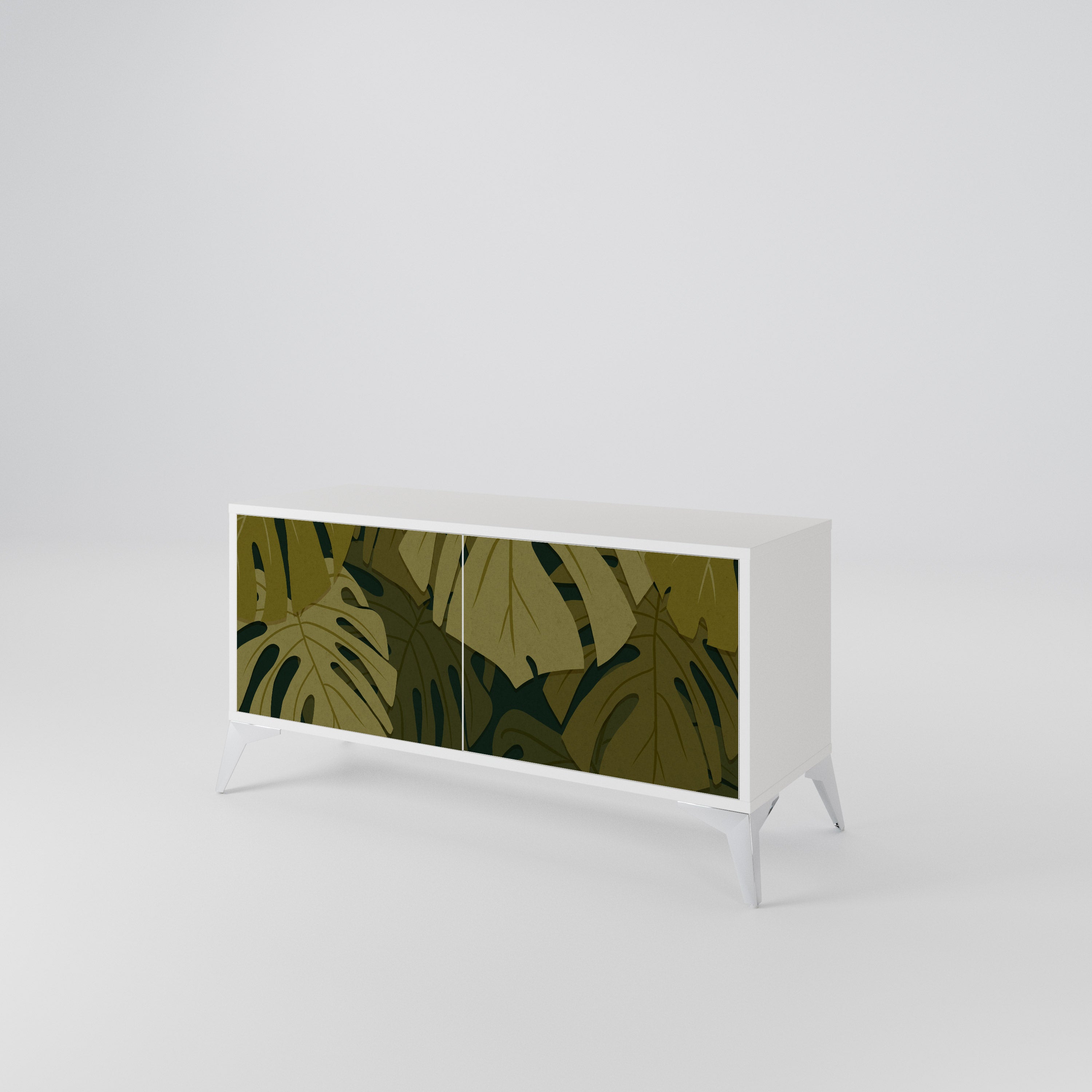TROPICAL BEAUTY Compact 2-Door TV Cabinet