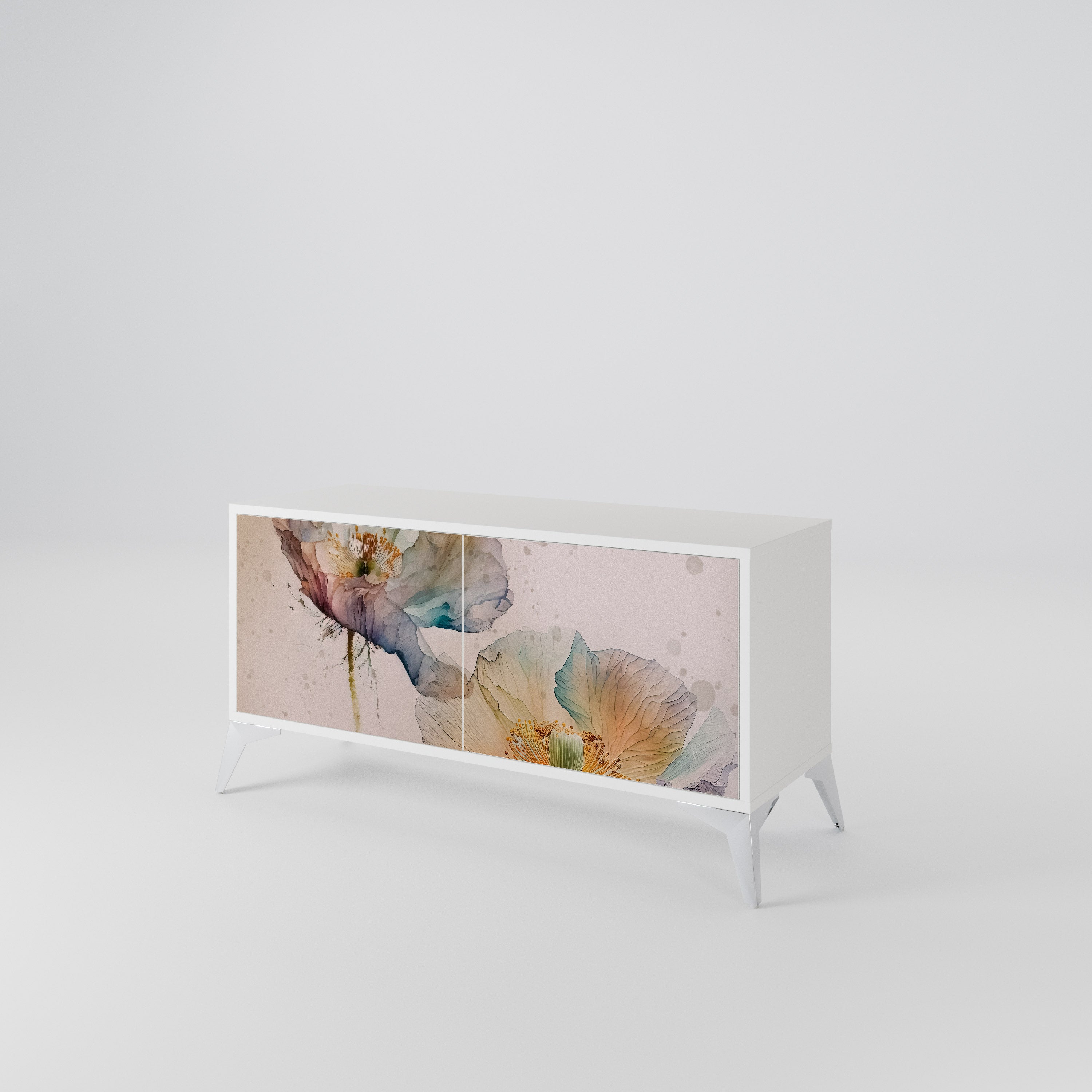 SOFTEN POPPY Compact 2-Door TV Cabinet