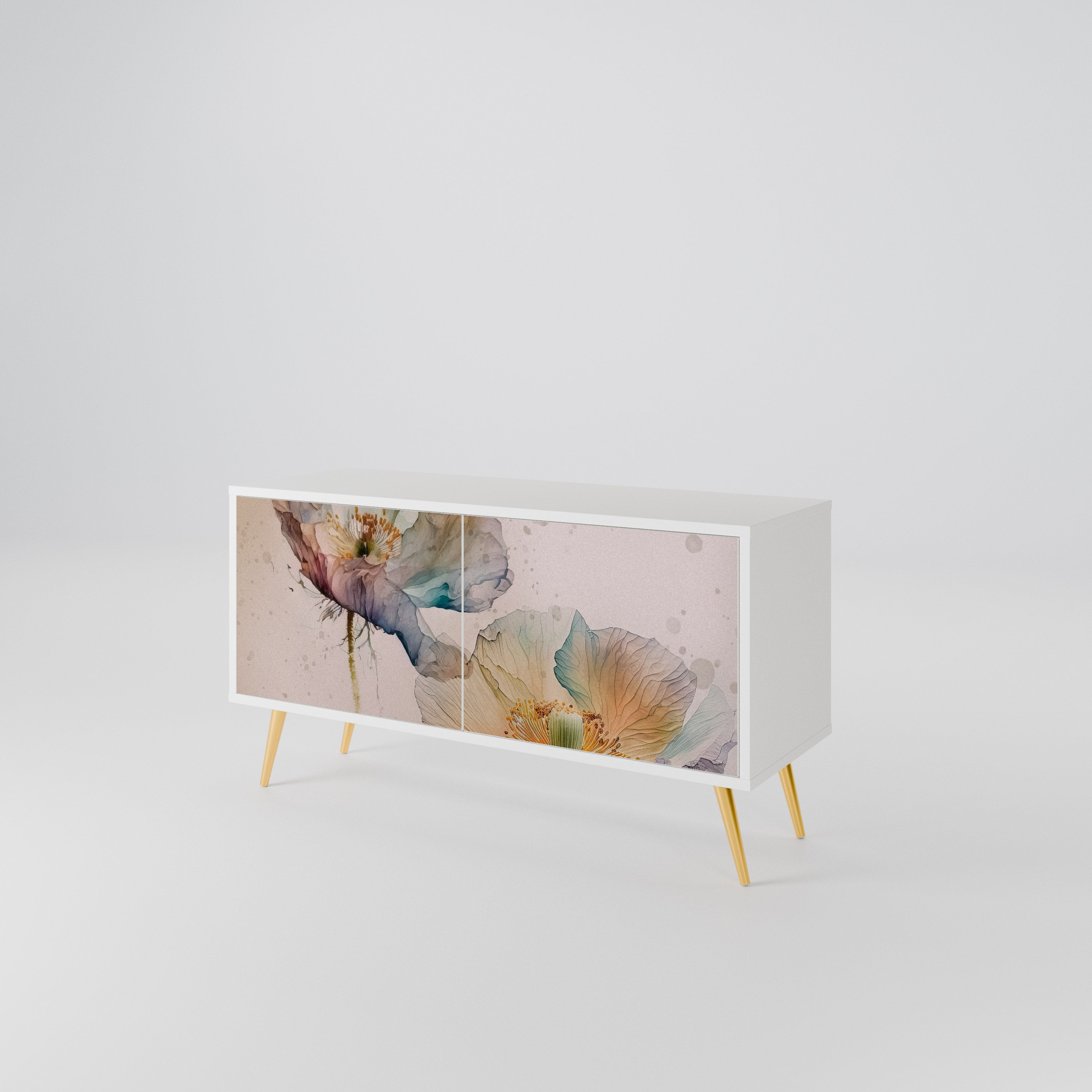 SOFTEN POPPY Compact 2-Door TV Cabinet
