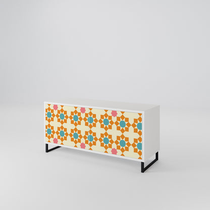 FLORAL DECOR Compact 2-Door TV Cabinet