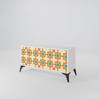 FLORAL DECOR Compact 2-Door TV Cabinet