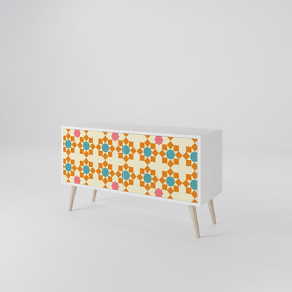 FLORAL DECOR Compact 2-Door TV Cabinet