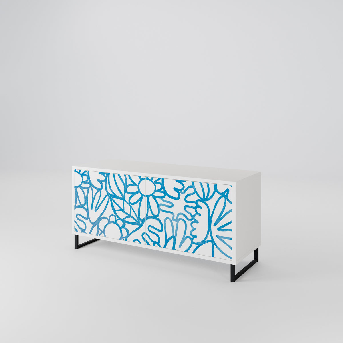BLOOMY MORNING Compact 2-Door TV Cabinet