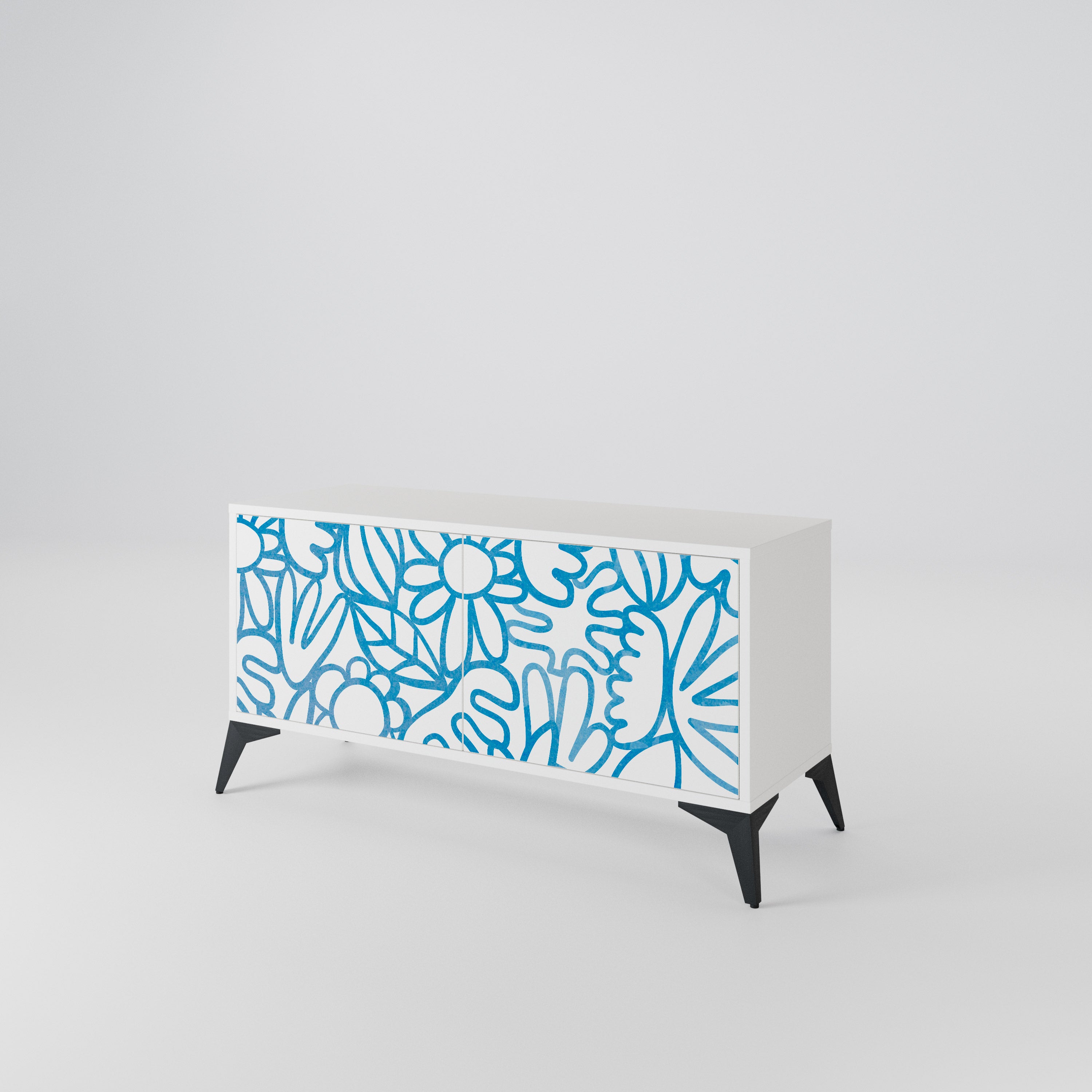 BLOOMY MORNING Compact 2-Door TV Cabinet