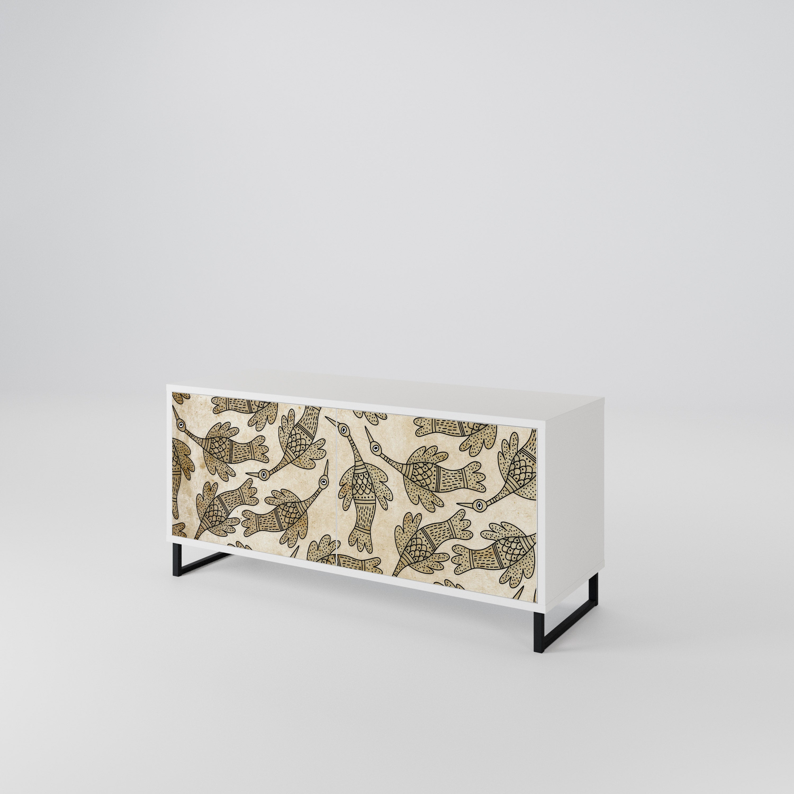 ALMONDINE SONGBIRD Compact 2-Door TV Cabinet