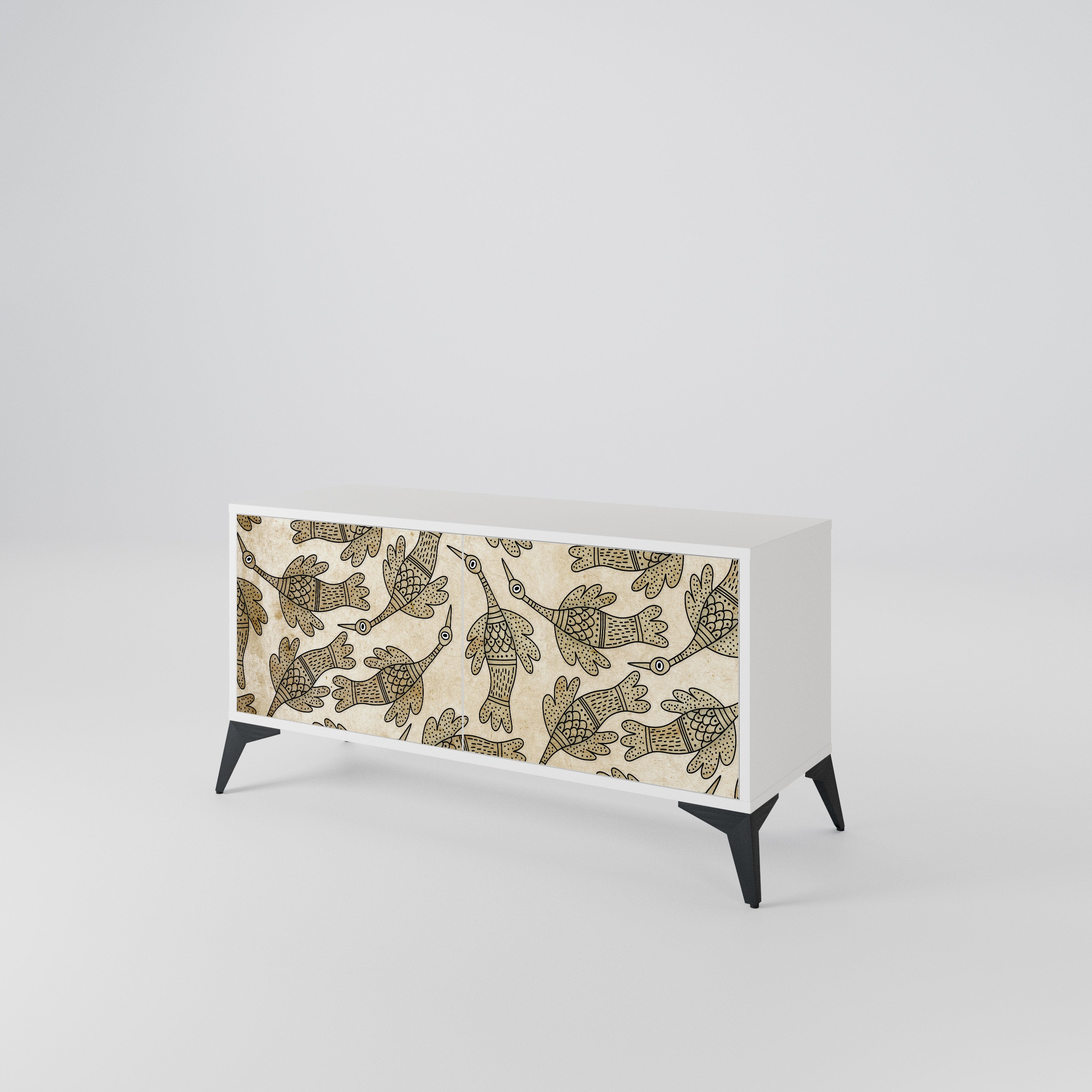 ALMONDINE SONGBIRD Compact 2-Door TV Cabinet